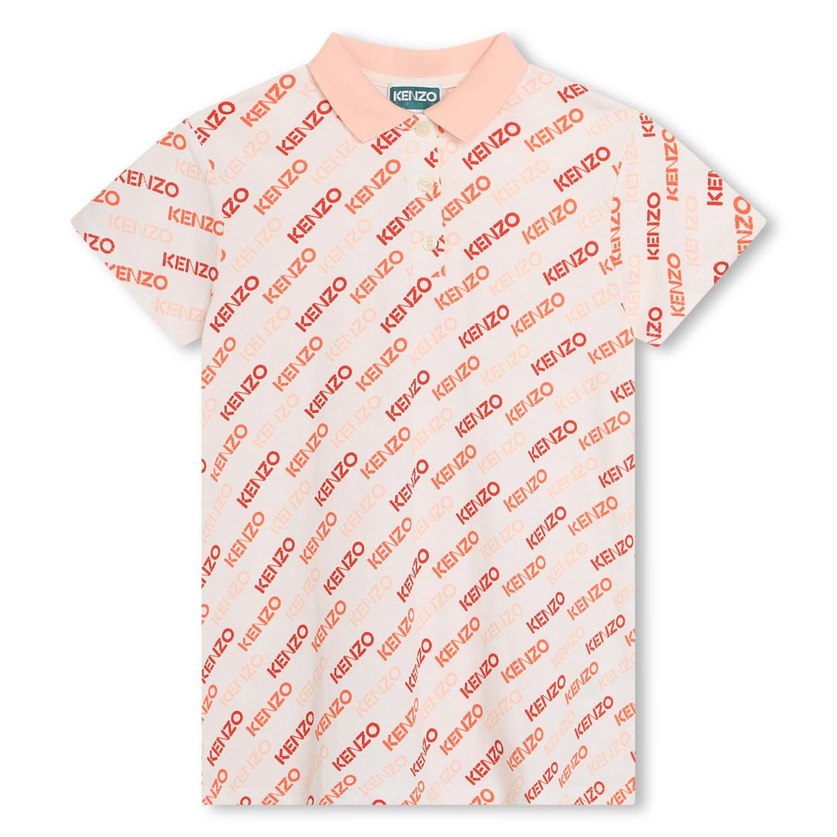 Girls Pink Logo Cotton Dress