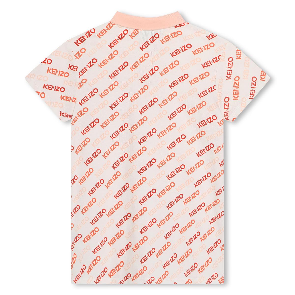 Girls Pink Logo Cotton Dress