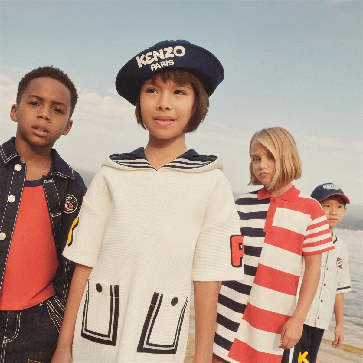 Girls Red Stripes Cotton Dress
