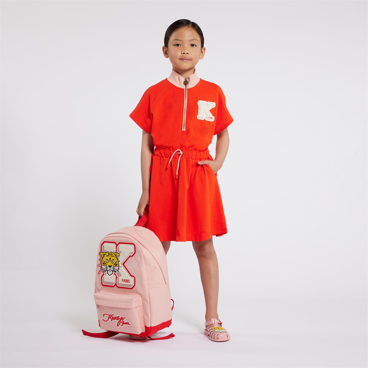 Girls Red Cotton Dress