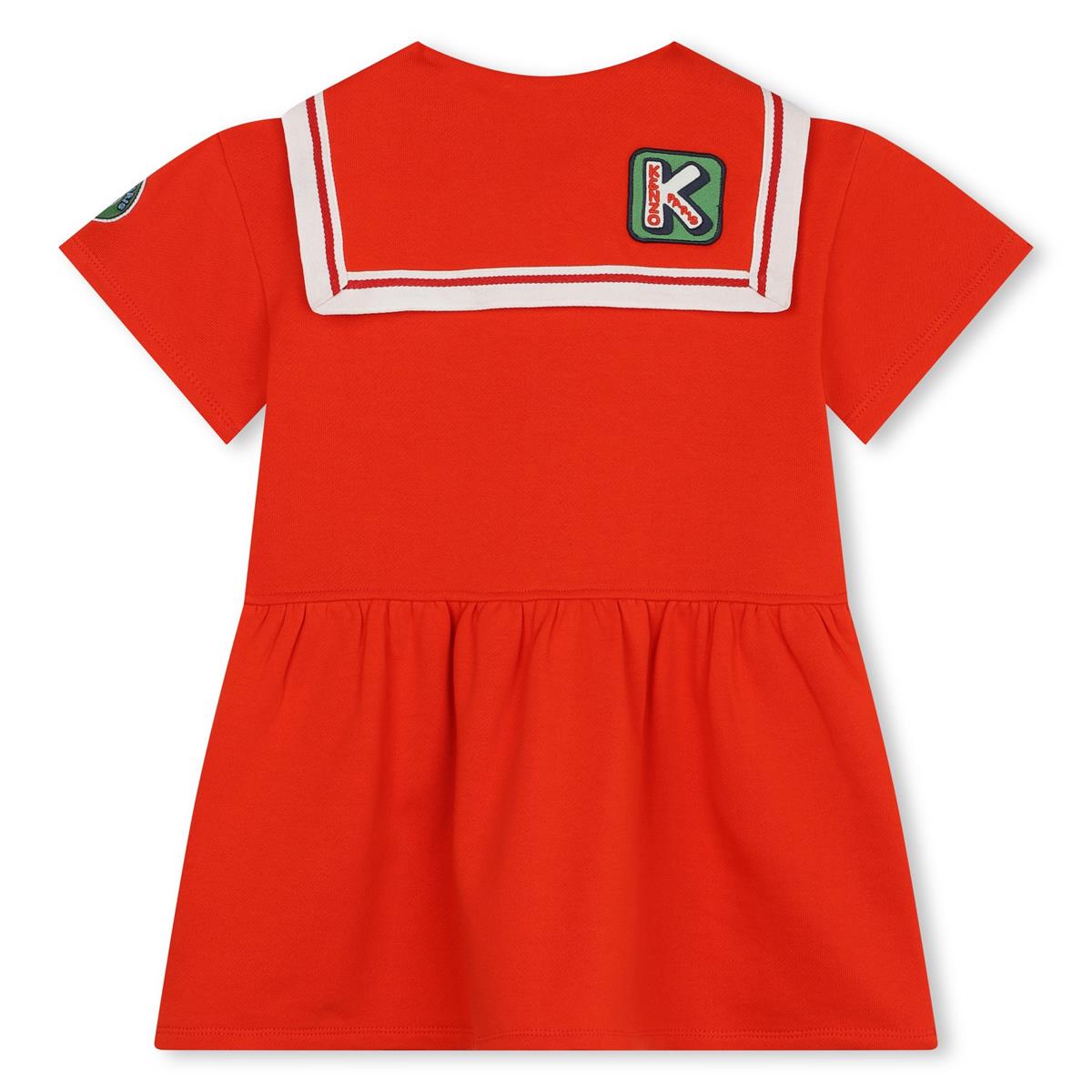 Girls Red Cotton Dress