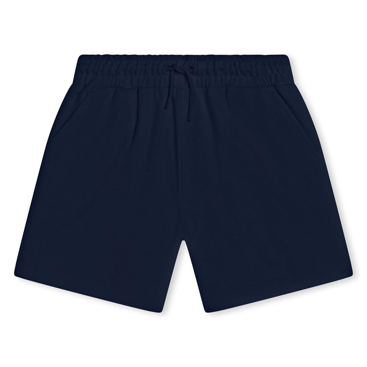 Girls Dark Blue Cotton Shorts