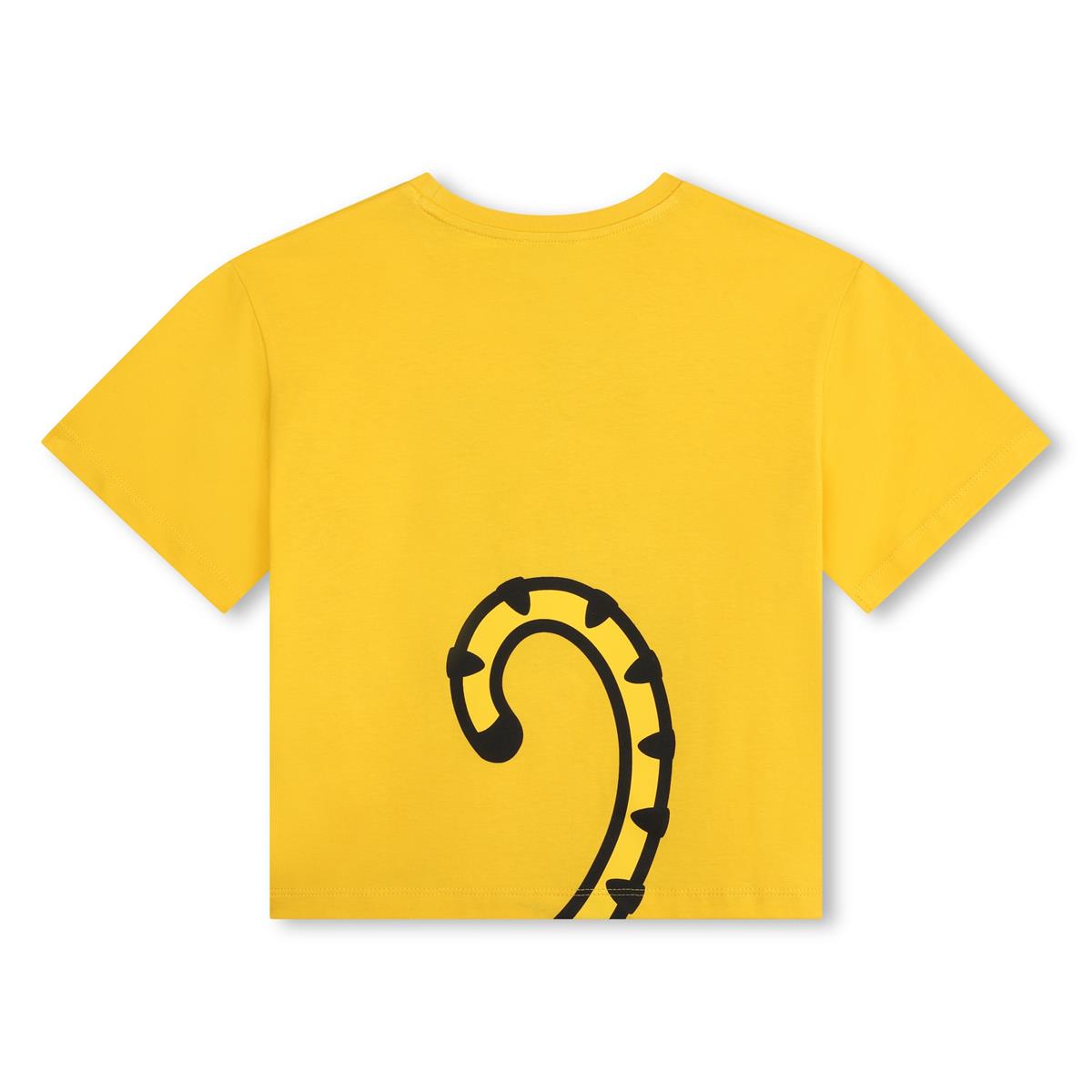 Girls Yellow Cotton T-Shirt