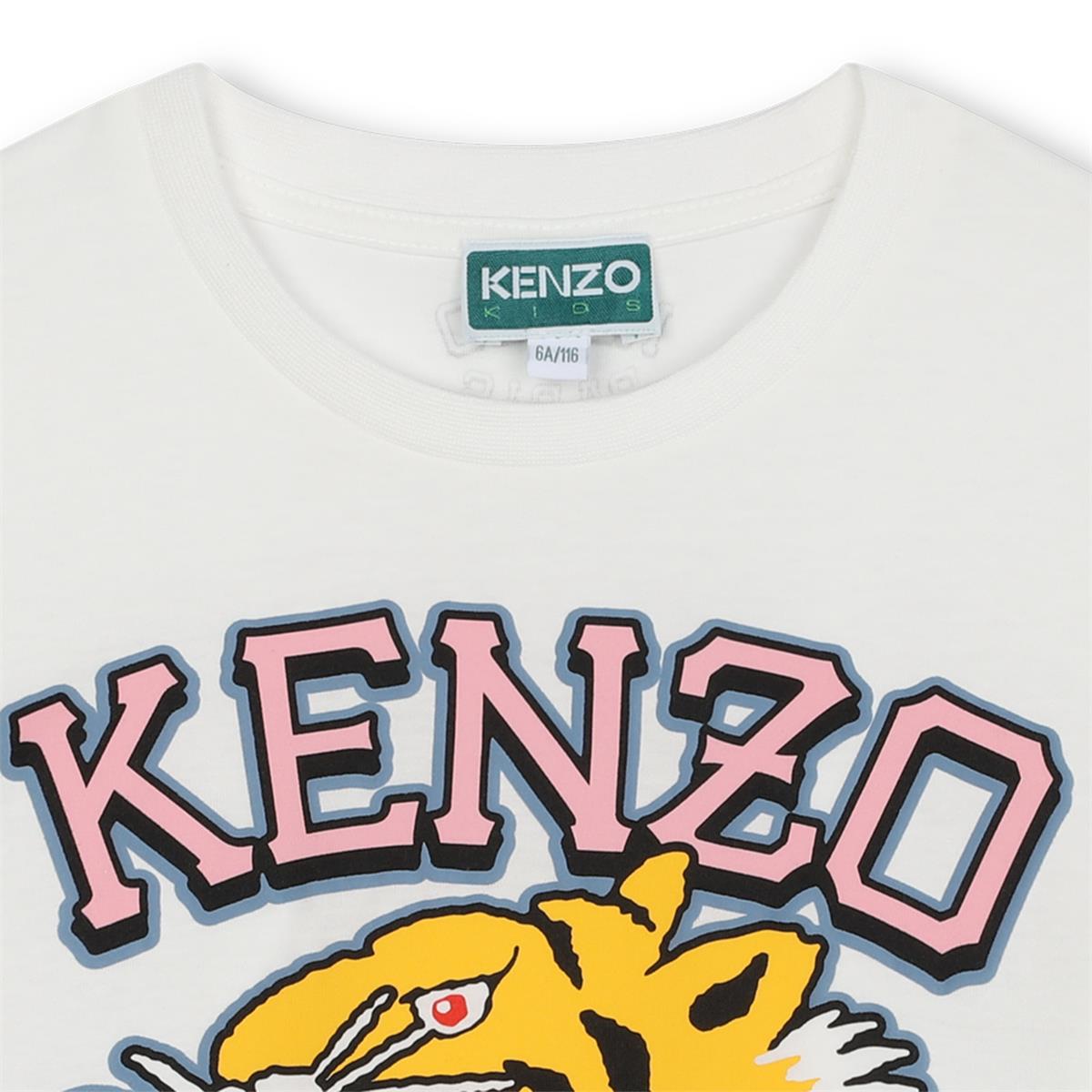 Girls White Cotton T-Shirt