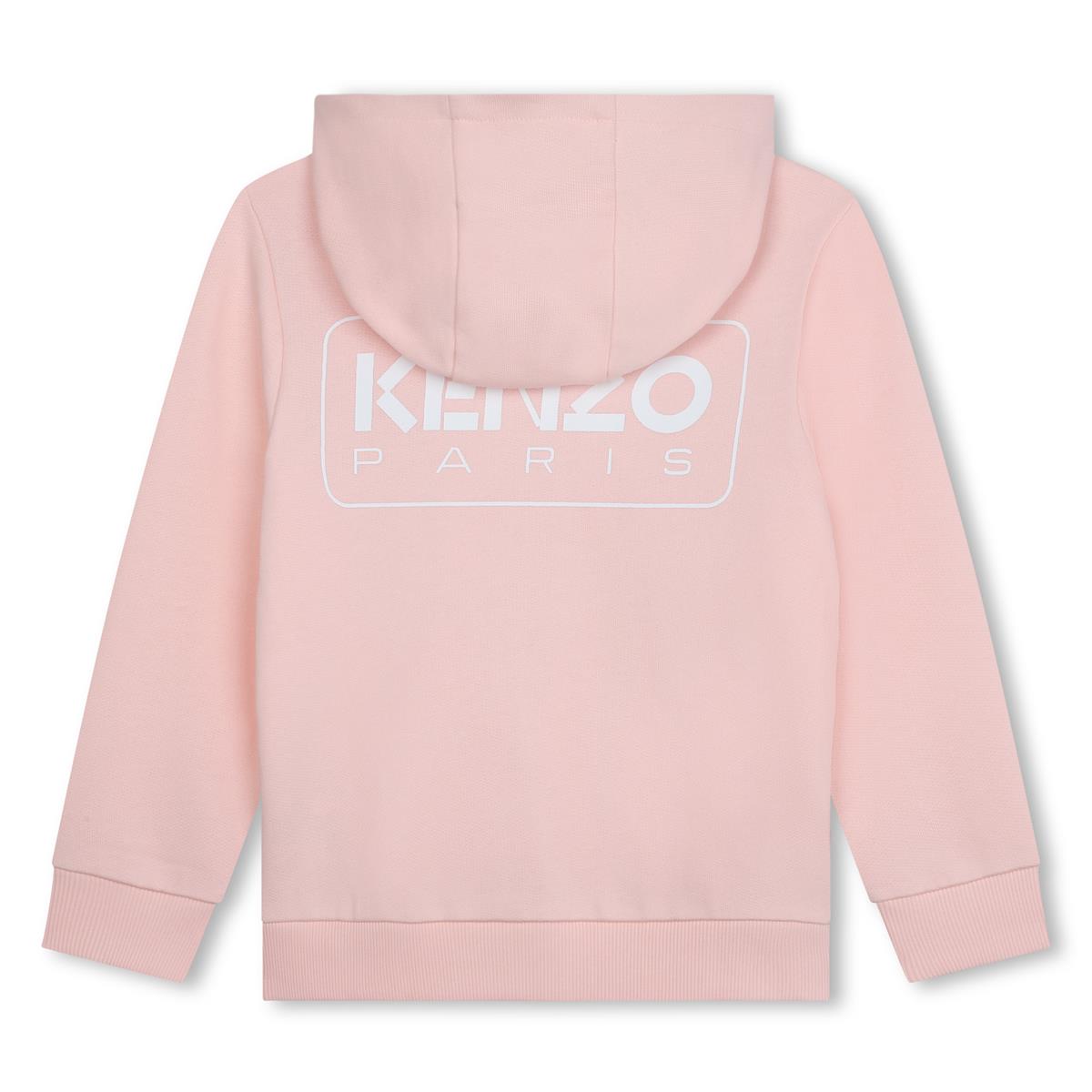 Boys & Girls Pink Cotton Zip-Up Top