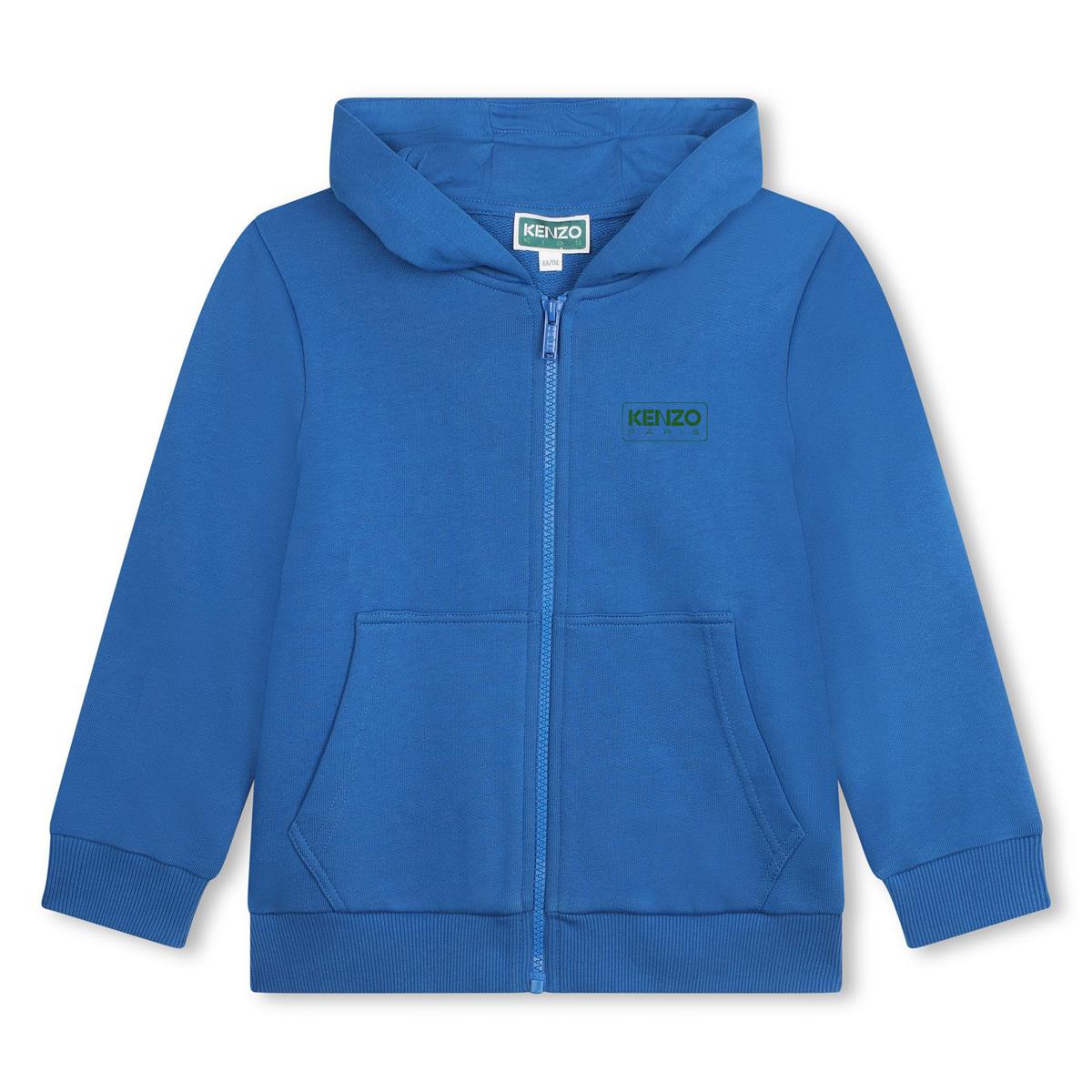 Boys & Girls Blue Cotton Zip-Up Top