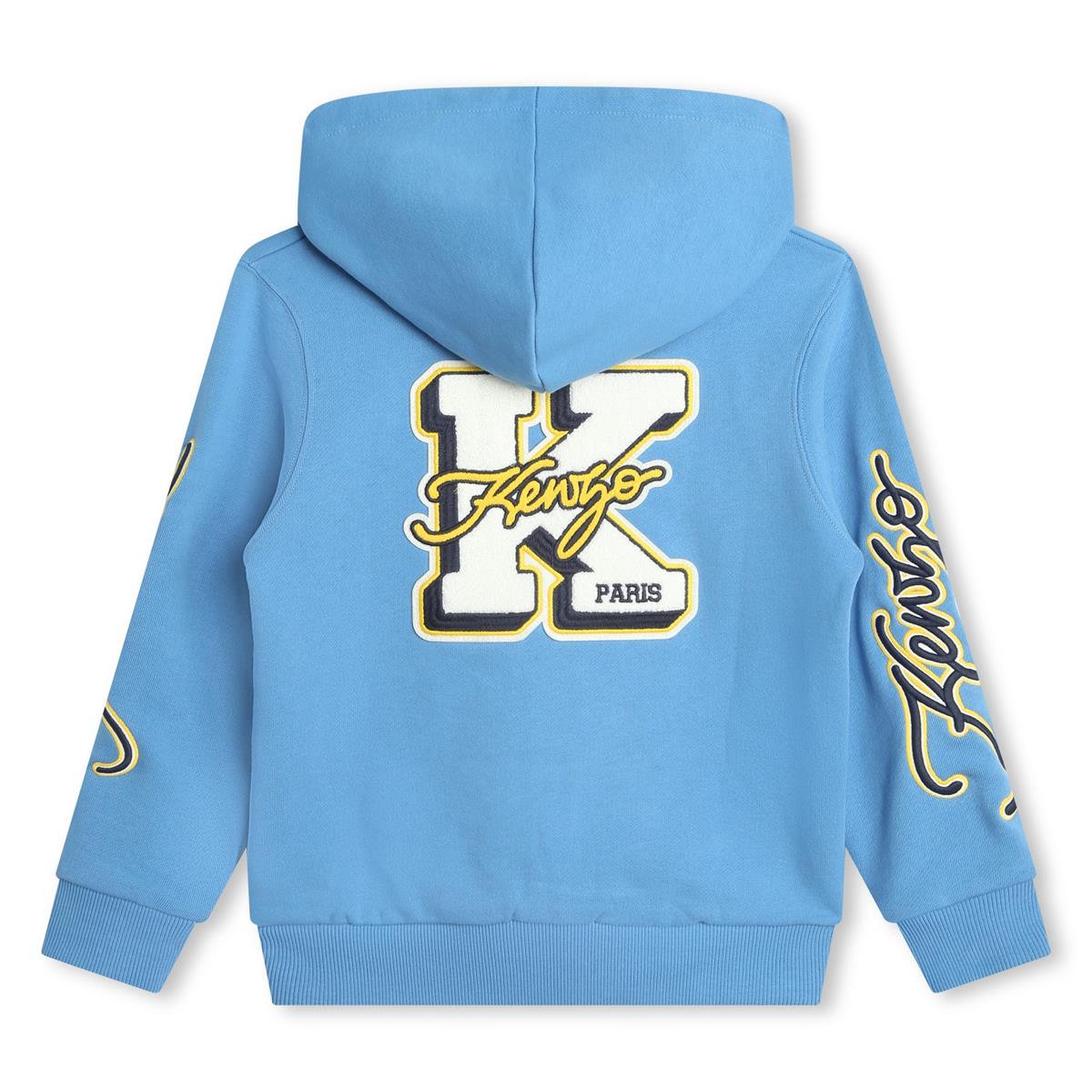 Boys Blue Cotton Zip-Up Top