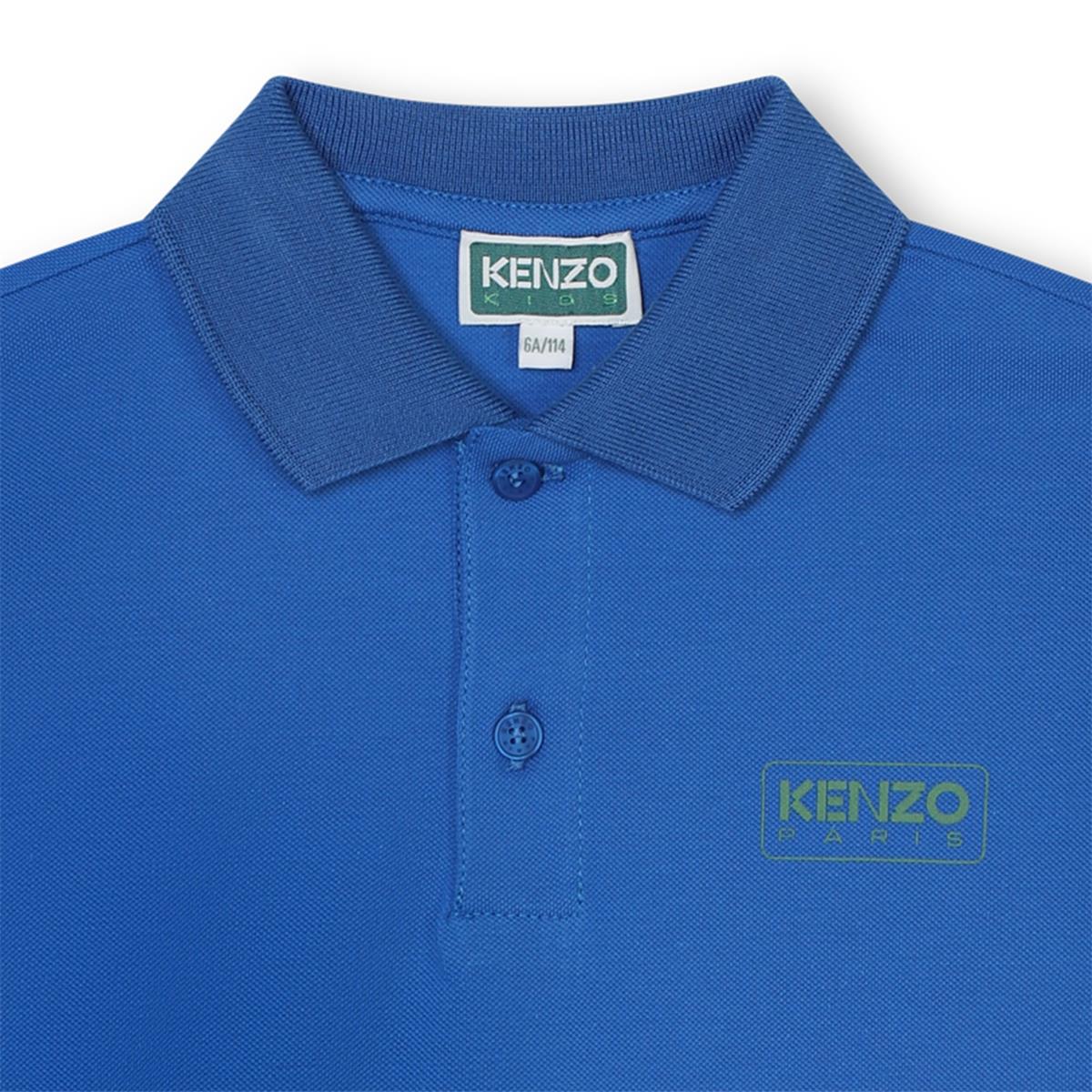 Boys Blue Cotton Polo Shirt