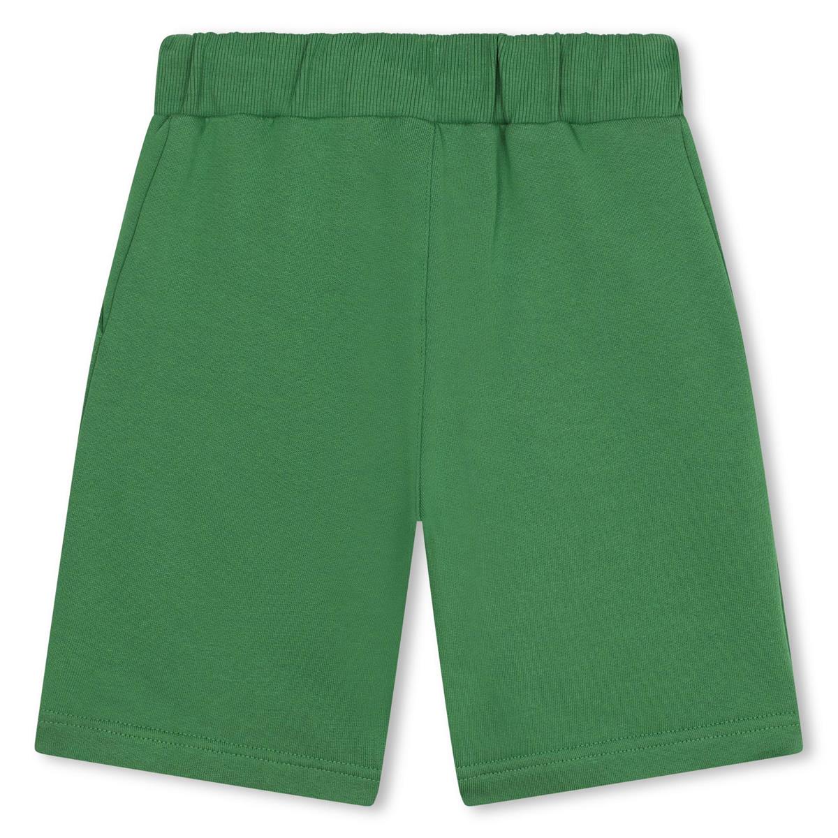 Boys Green Cotton Shorts