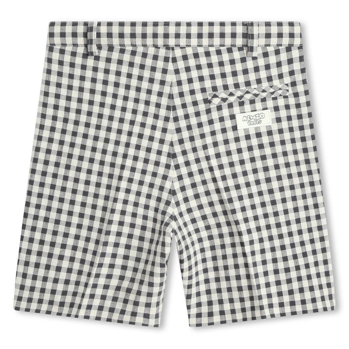Boys & Girls Grey Check Shorts