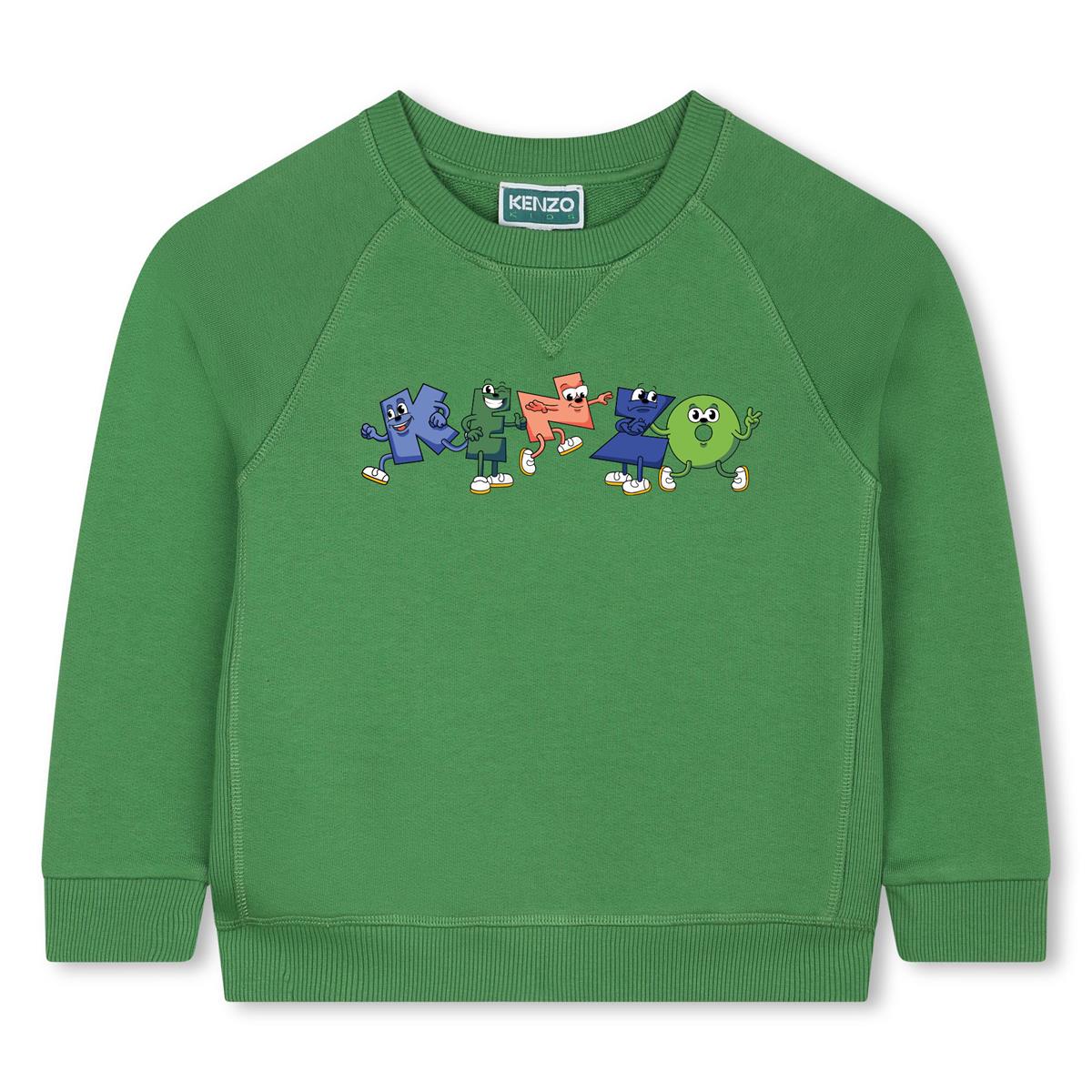 Boys Green Cotton Sweatshirt