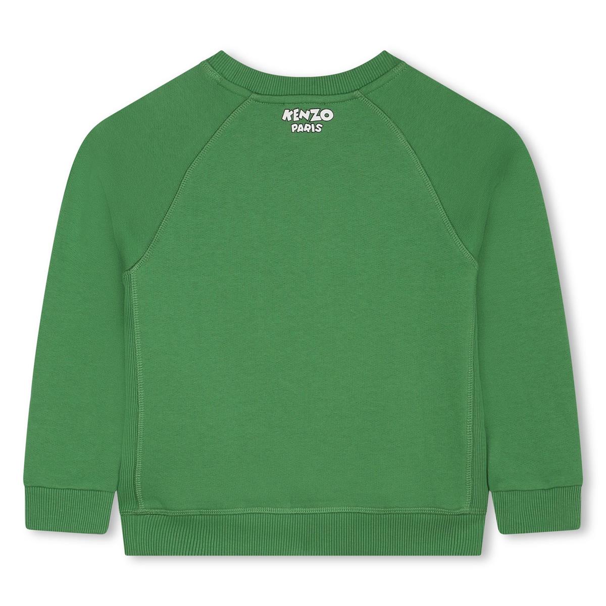 Boys Green Cotton Sweatshirt