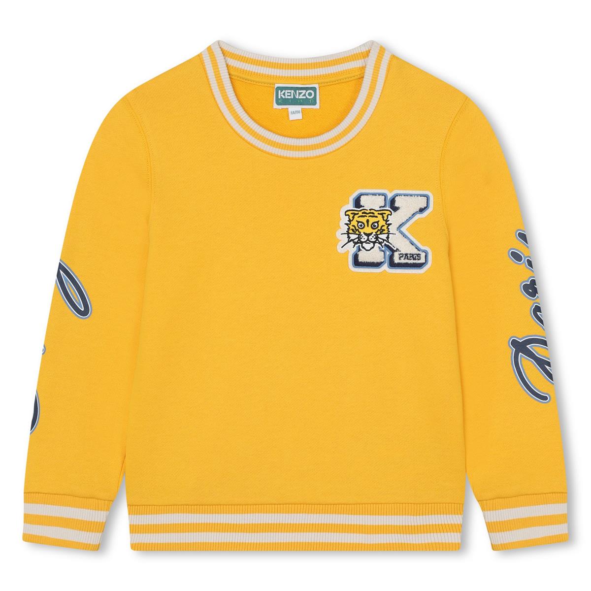 Boys Yellow Cotton Sweatshirt