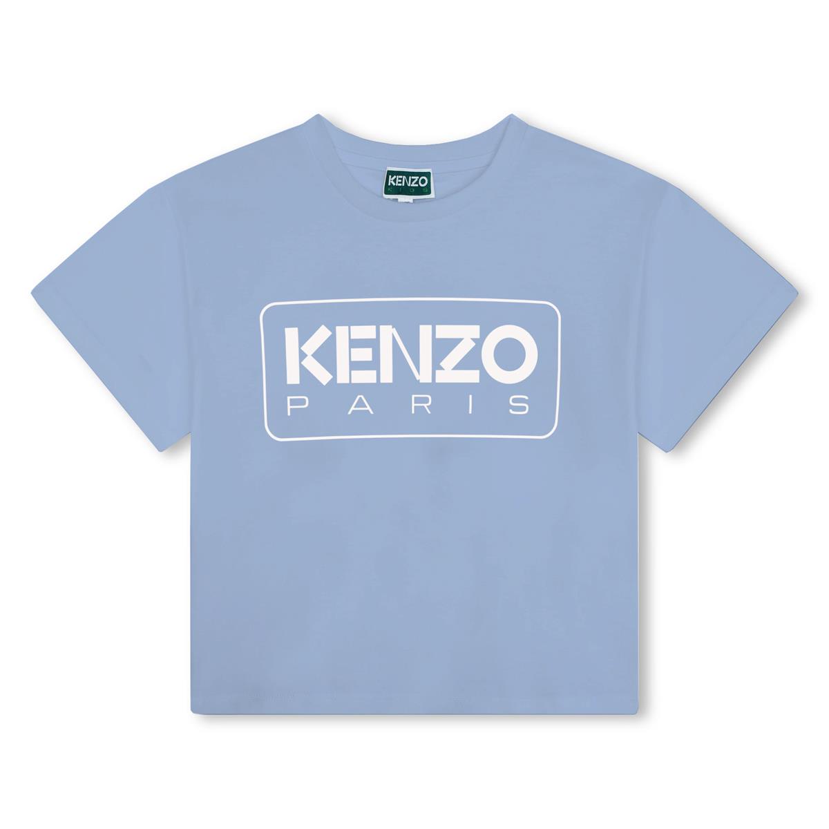 Boys Blue Logo Cotton T-Shirt