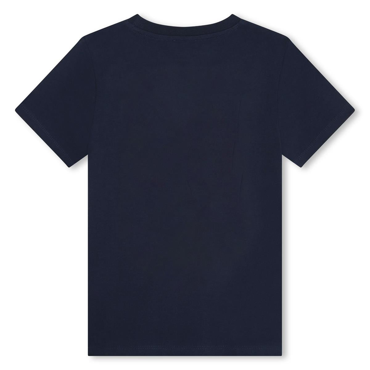 Boys & Girls Navy Logo Cotton T-Shirt