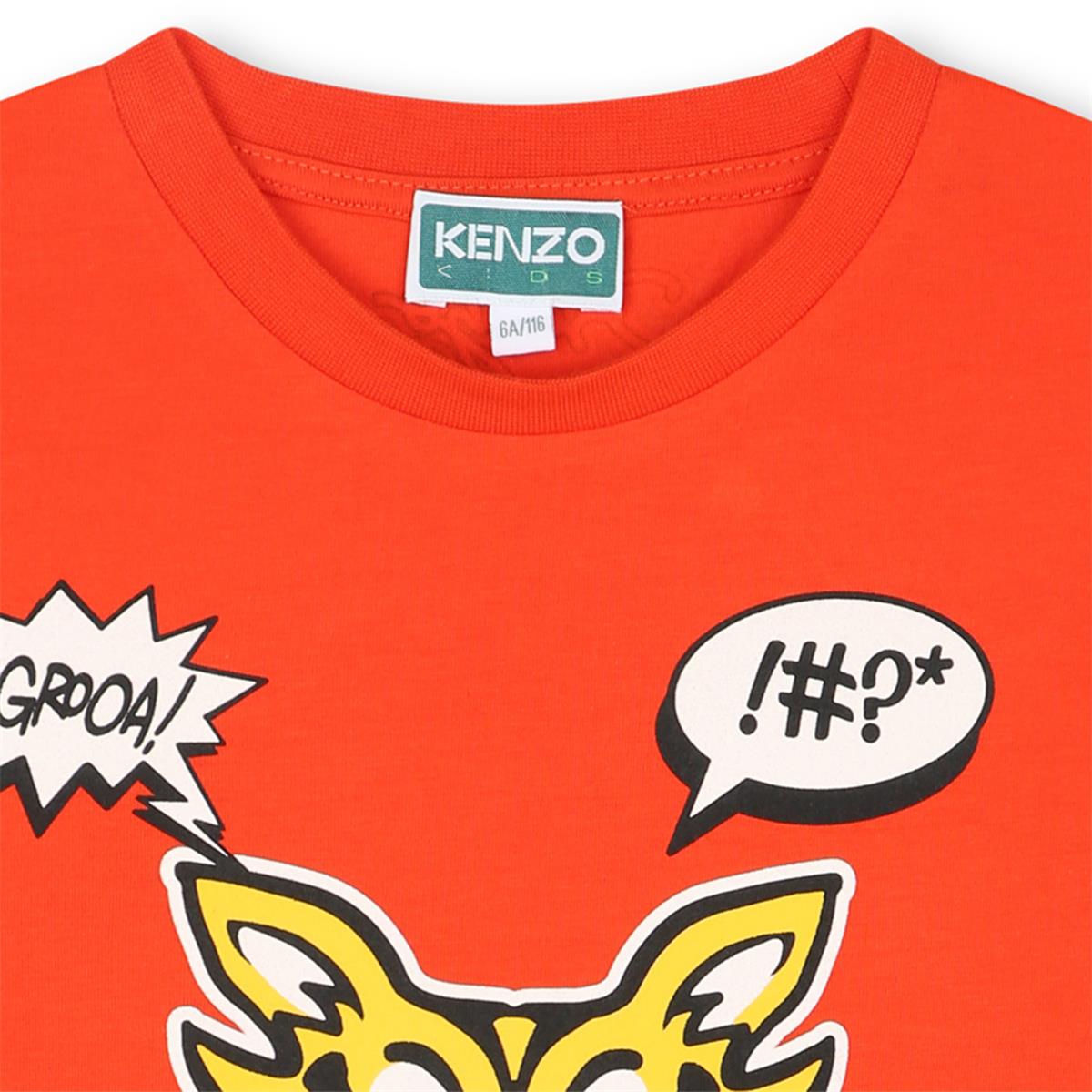 Boys Orange Cotton T-Shirt