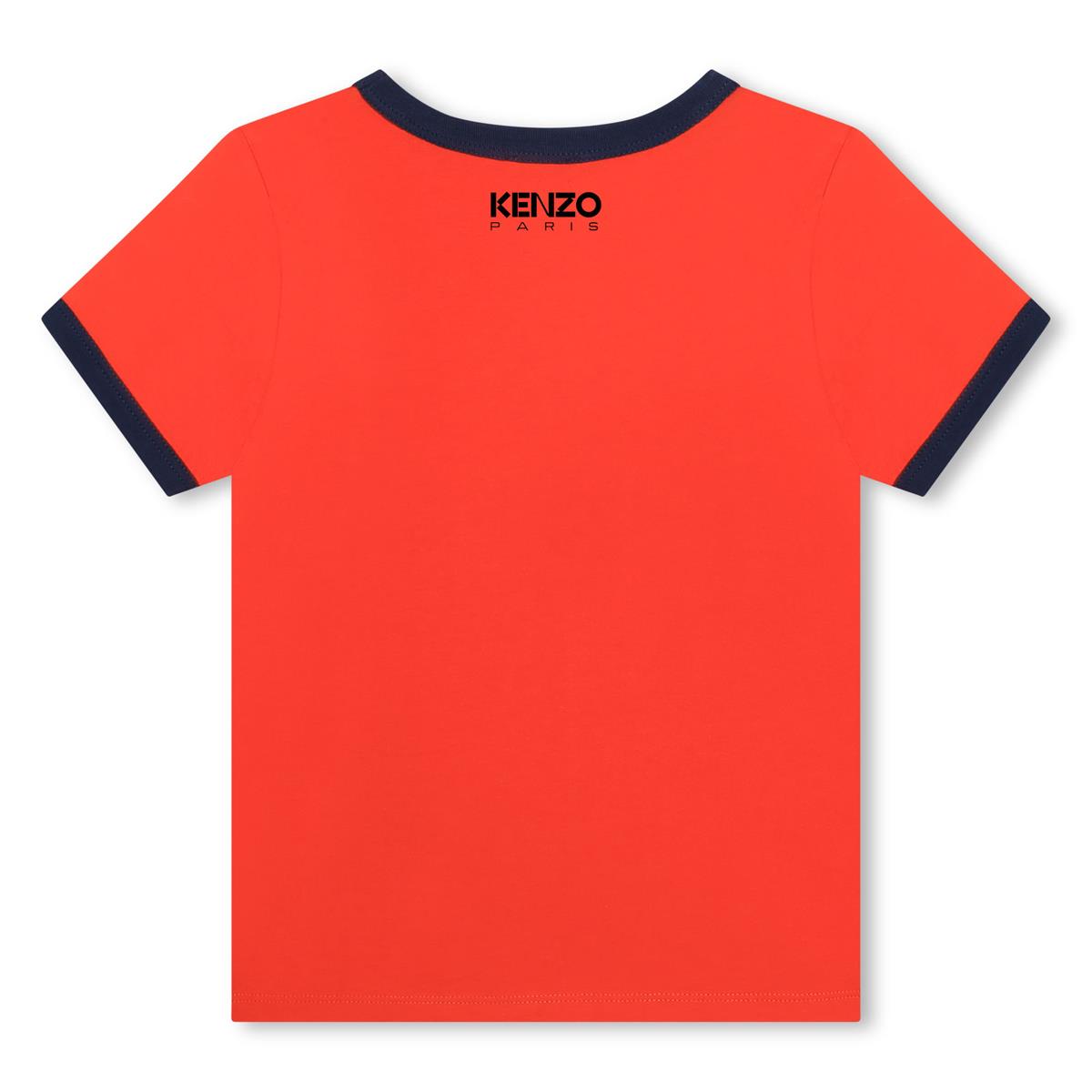 Boys Orange Cotton T-Shirt