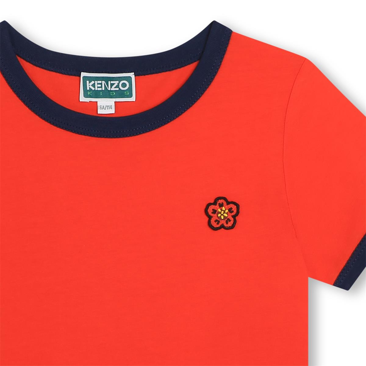 Boys Orange Cotton T-Shirt