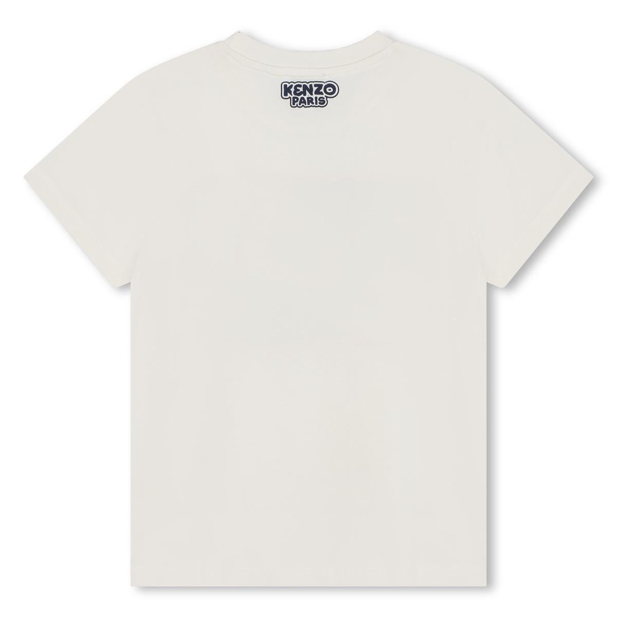 Boys White Cotton T-Shirt