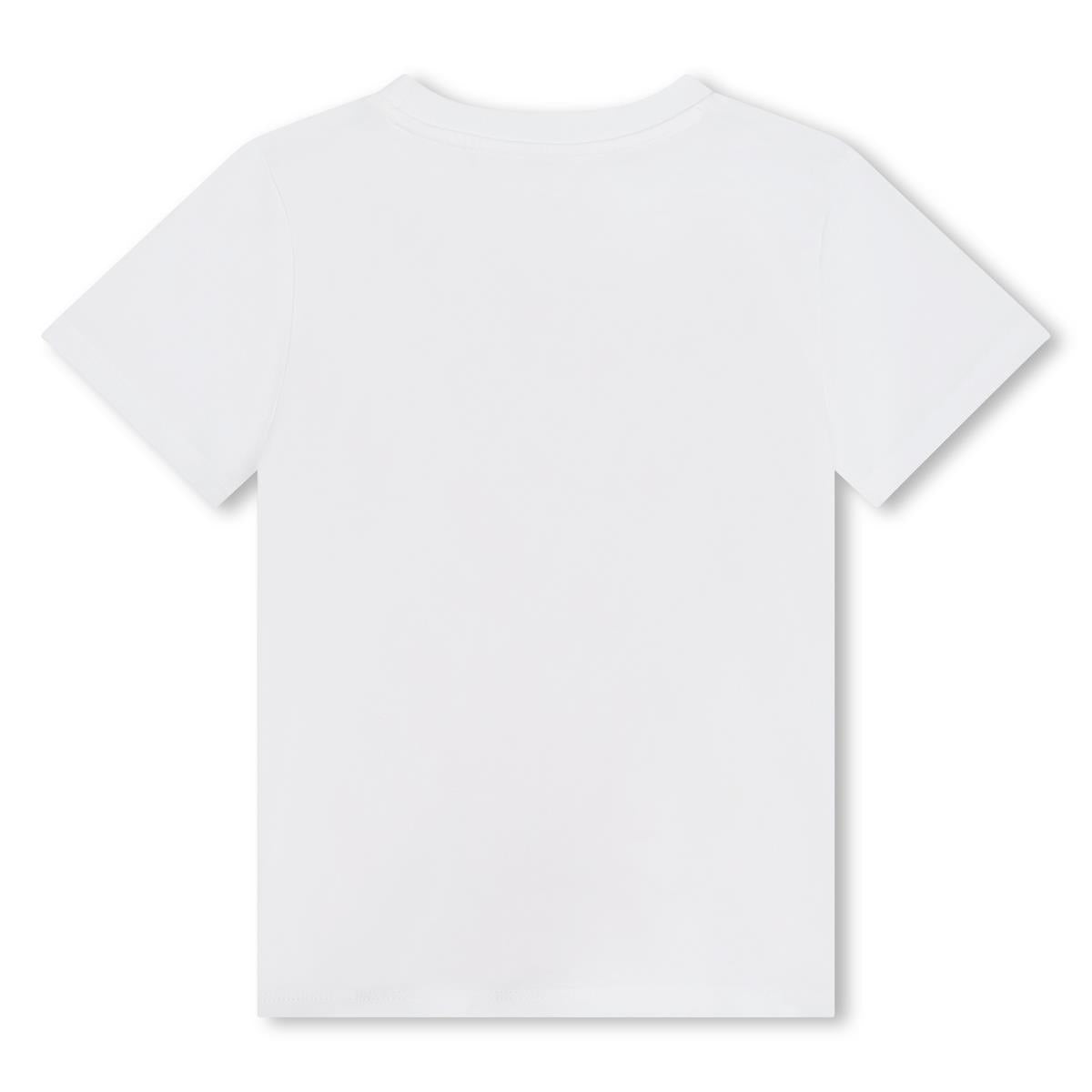 Boys White Cotton T-Shirt