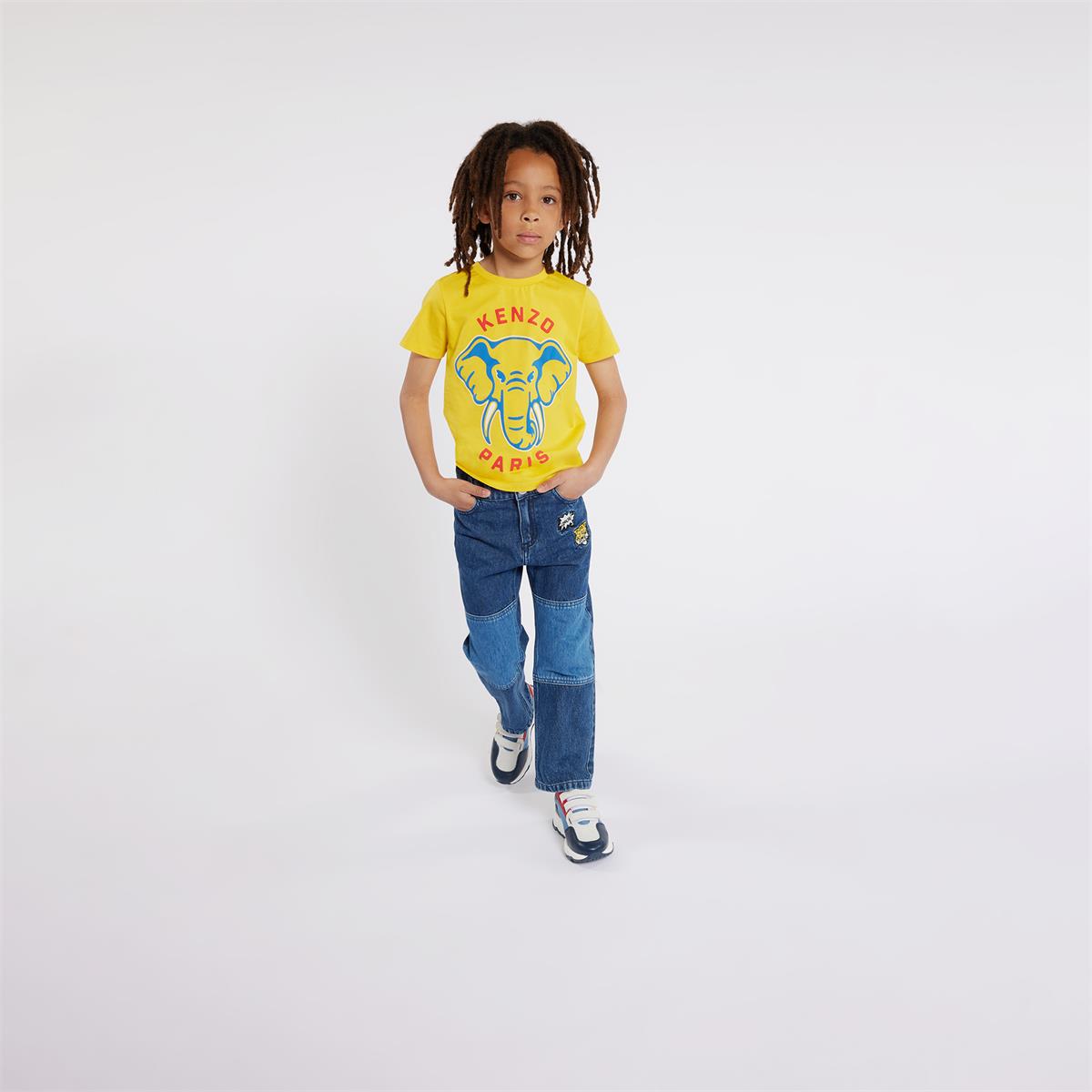 Boys Yellow Cotton T-Shirt