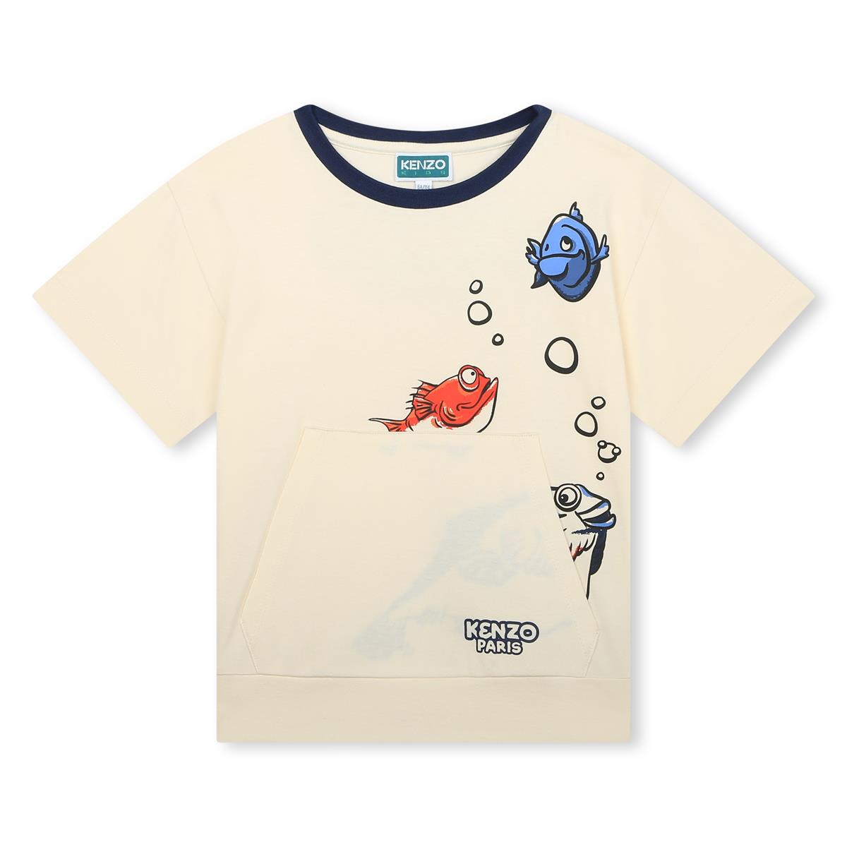 Boys White Cotton T-Shirt