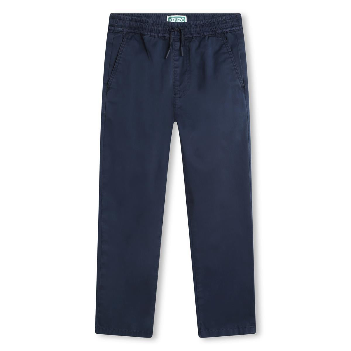 Boys Blue Cotton Trousers