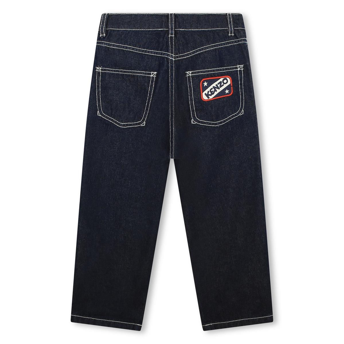 Boys Dark Blue Denim Trousers