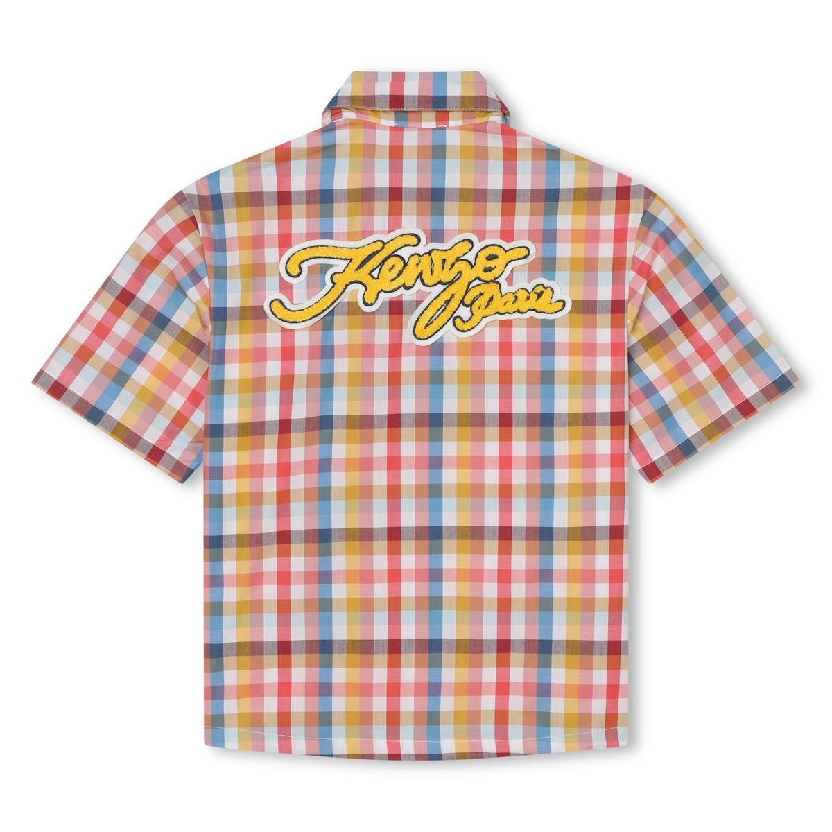 Boys Yellow Check Cotton Shirt