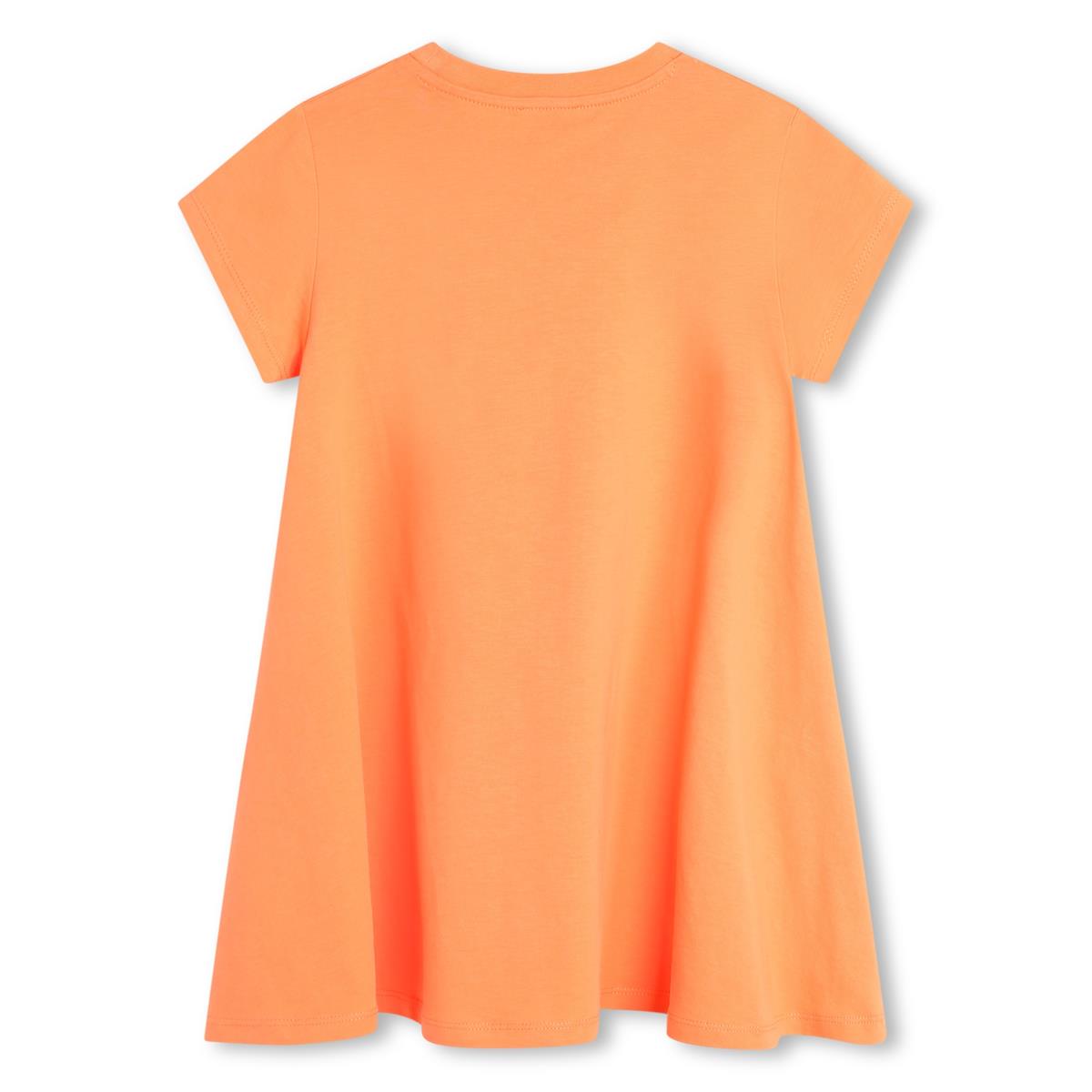 Girls Orange Cotton Dress