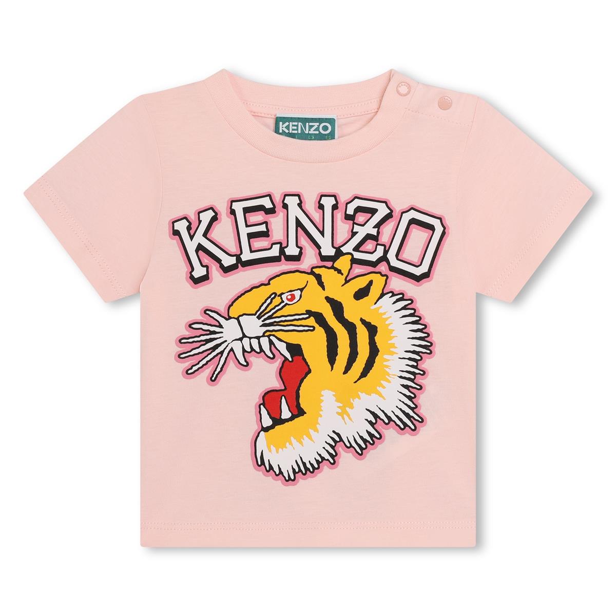 Baby Boys & Girls Pink Cotton T-Shirt