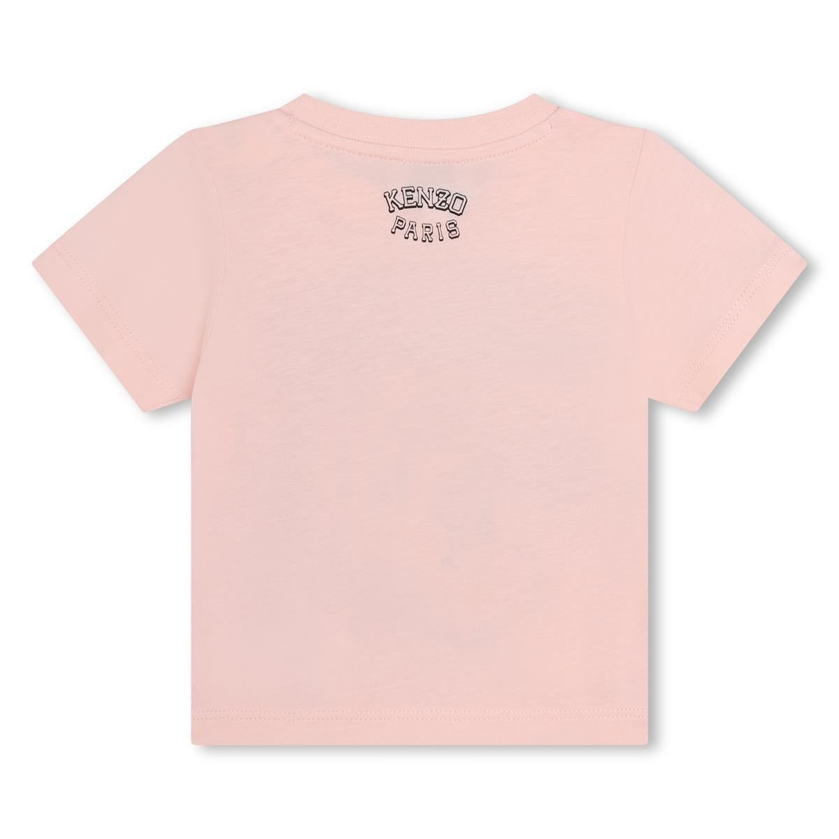 Baby Boys & Girls Pink Cotton T-Shirt