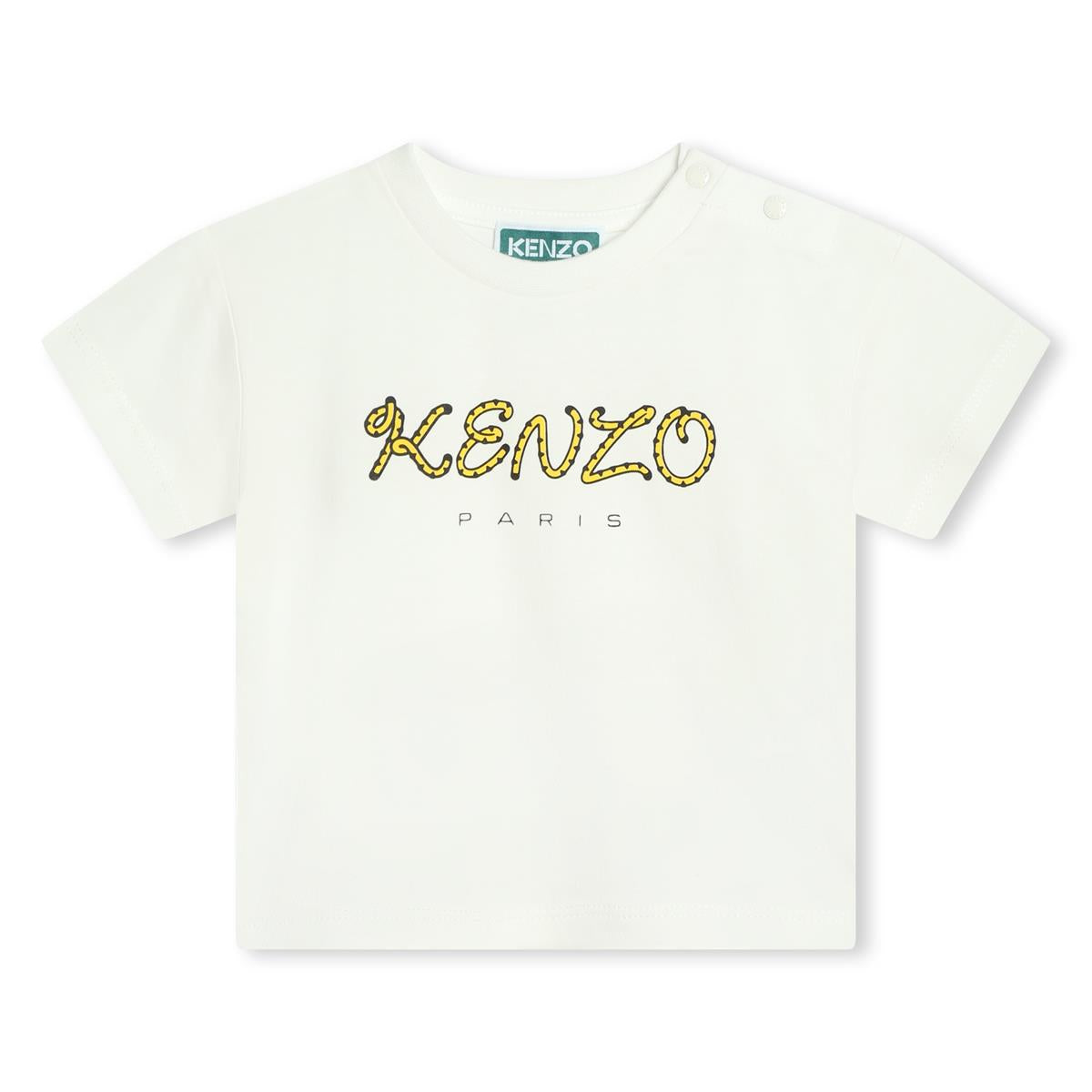 Baby Boys & Girls White Cotton T-Shirt