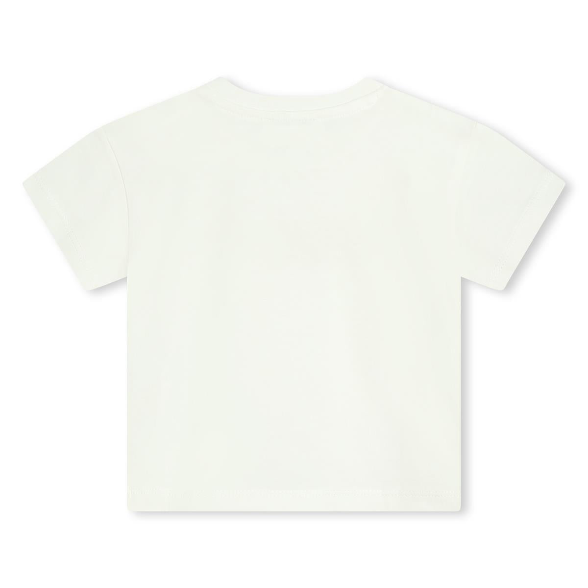 Baby Boys & Girls White Cotton T-Shirt