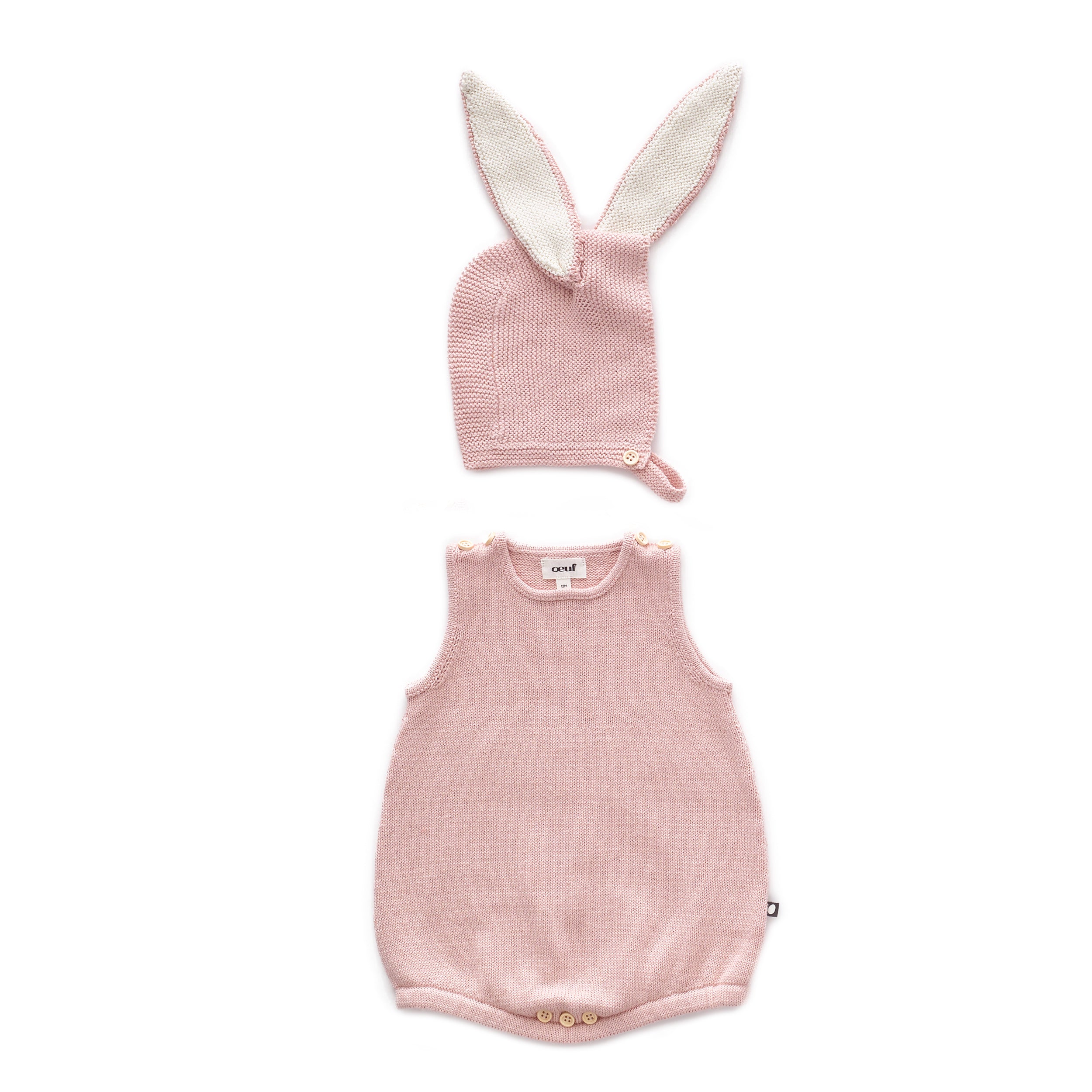 Baby Girls Light Pink Cotton Bunny Set