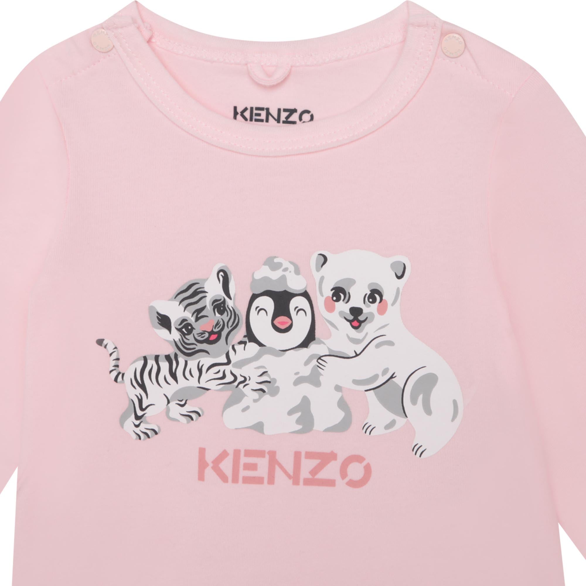 Baby Girls Pink Printed Dress