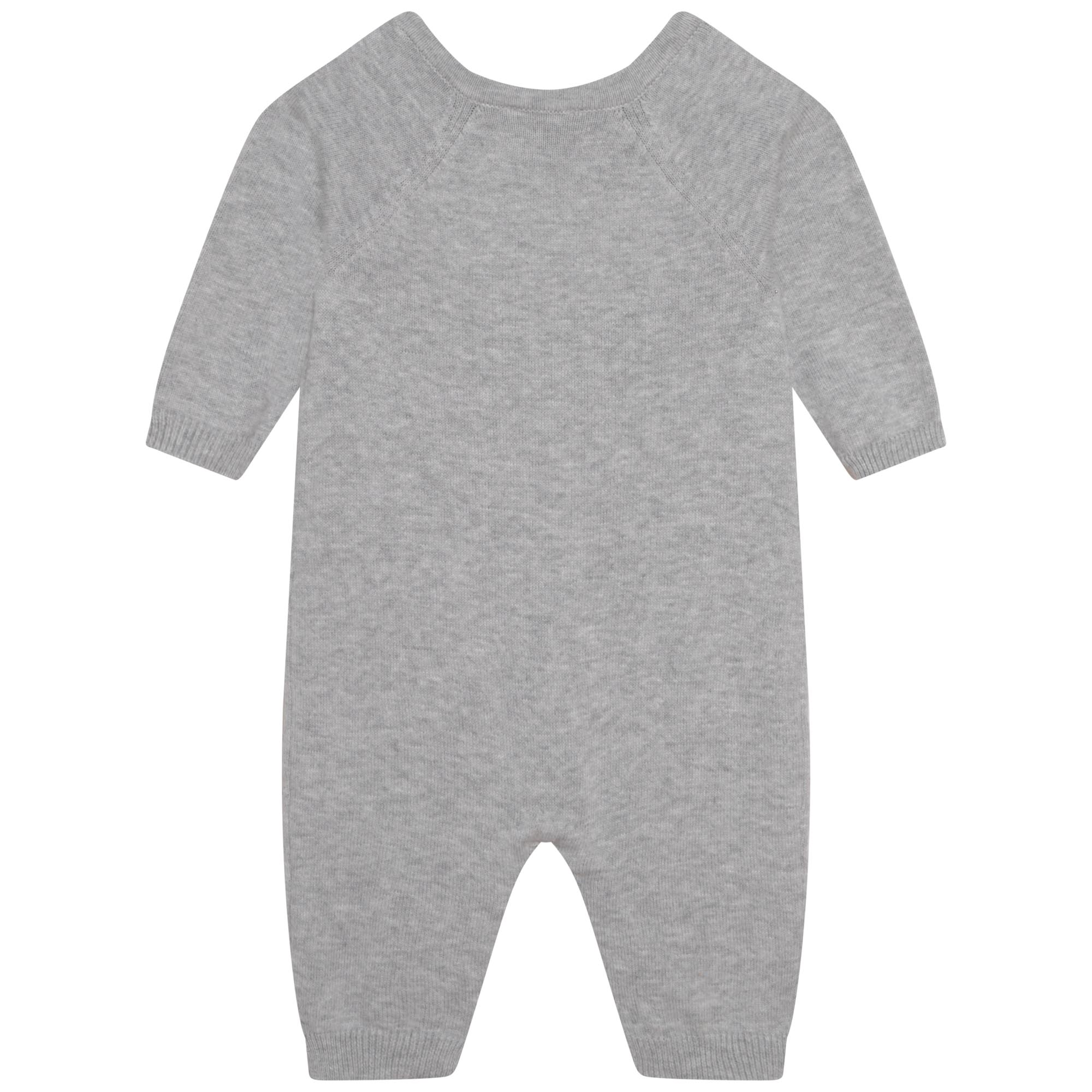 Baby Boys Grey Tiger Cotton Babysuit
