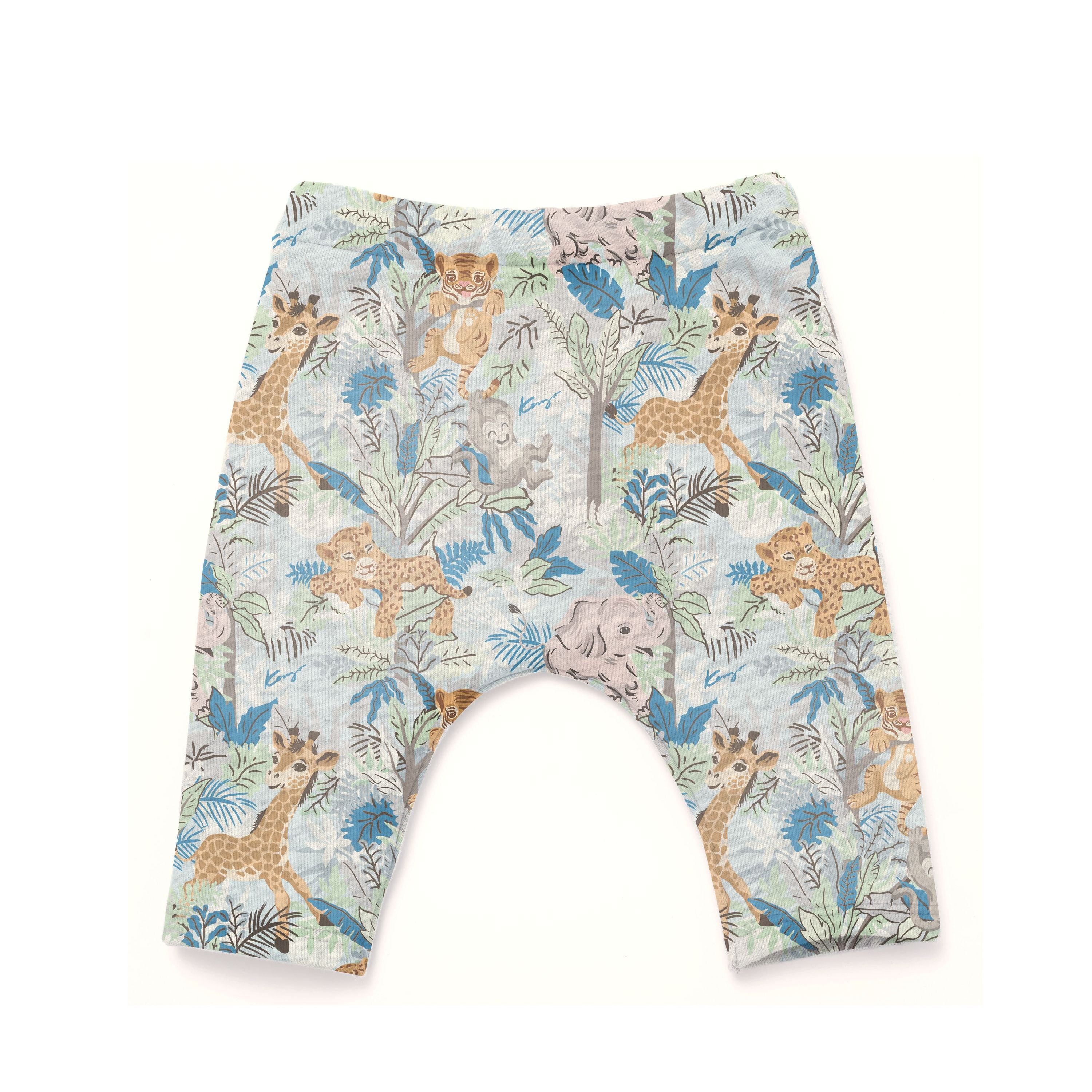 Baby Boys Blue Printing Cotton Trousers
