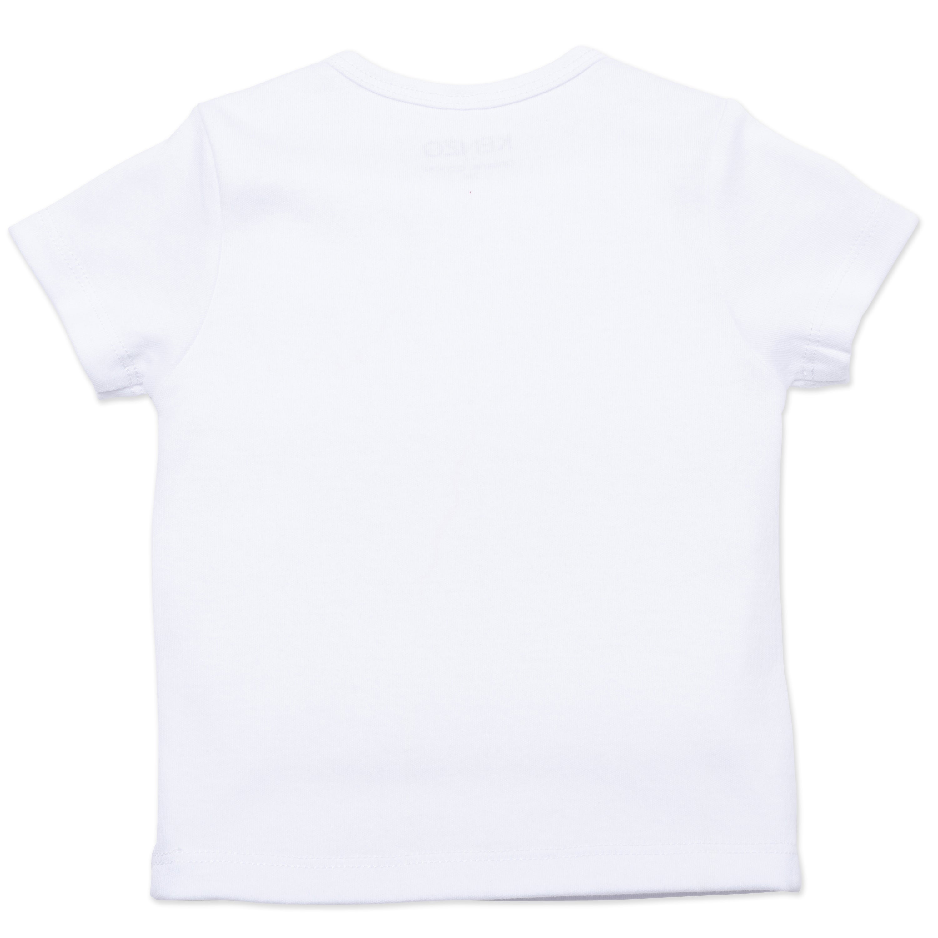 Baby Girls White Tiger Cotton T-Shirt