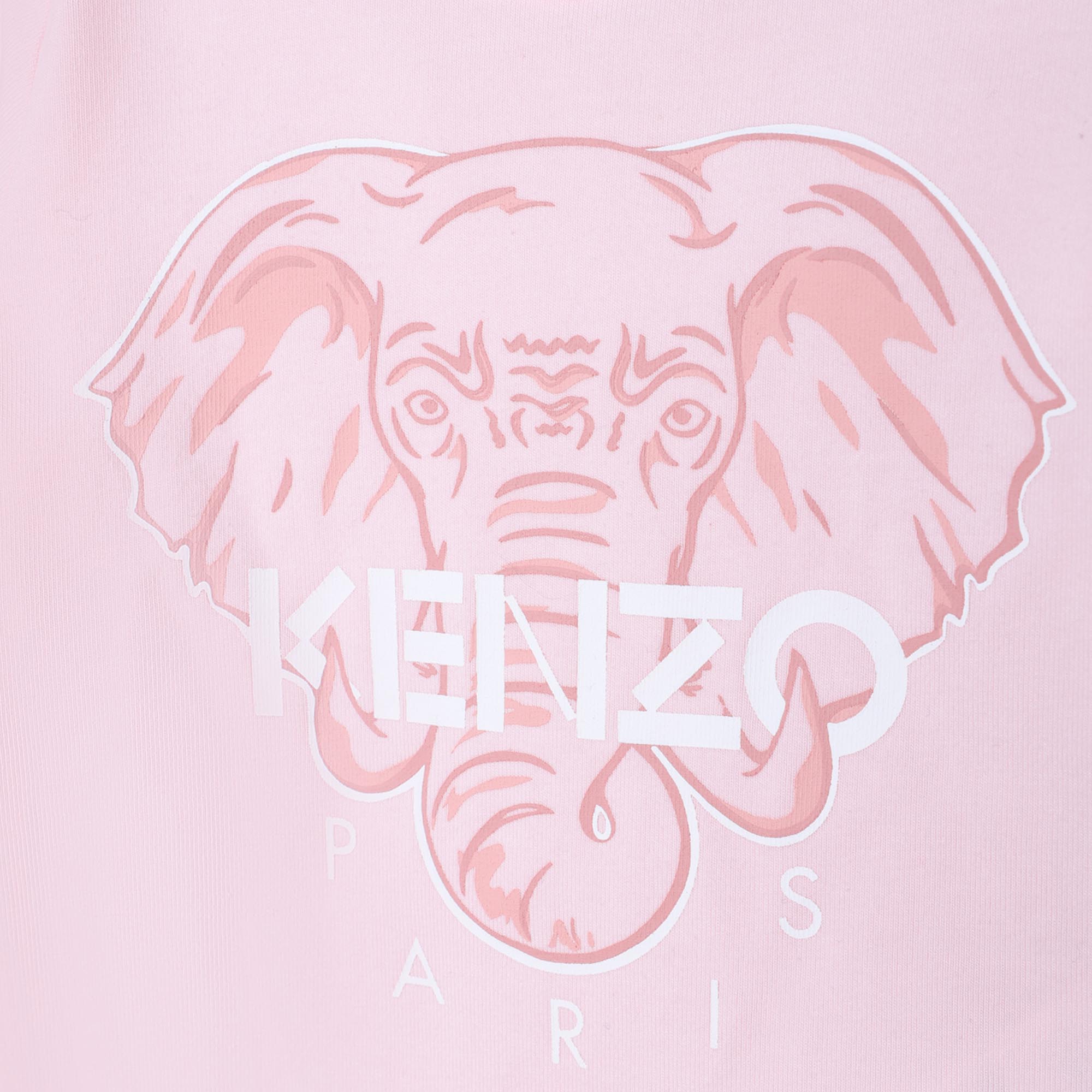 Baby Girls Pink Elephant Cotton T-Shirt