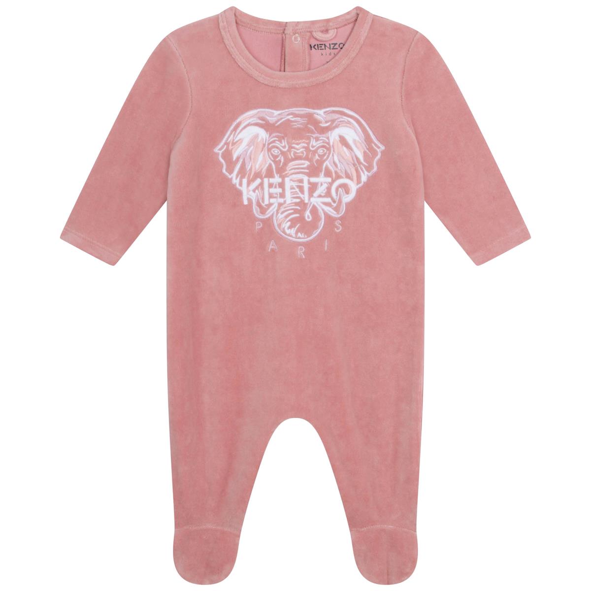 Baby Girls Pink Logo Babysuit