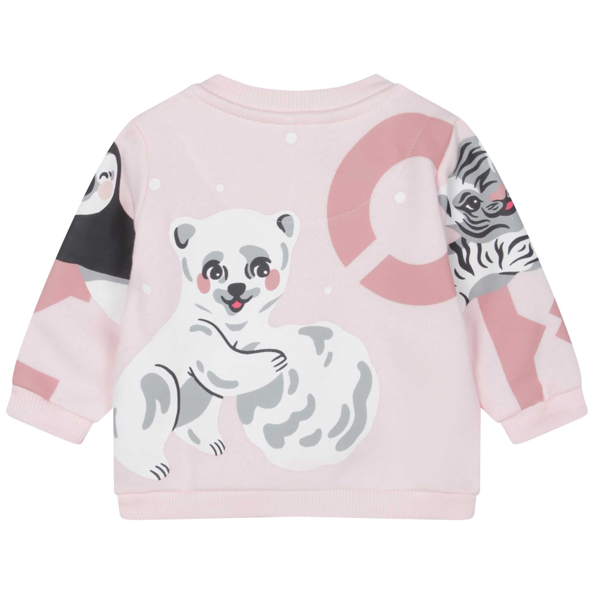 Baby Girls Pink Logo Cotton Set