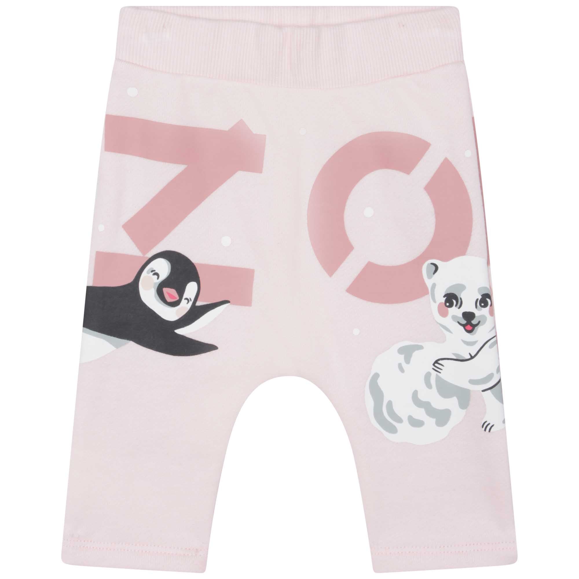 Baby Girls Pink Logo Cotton Set
