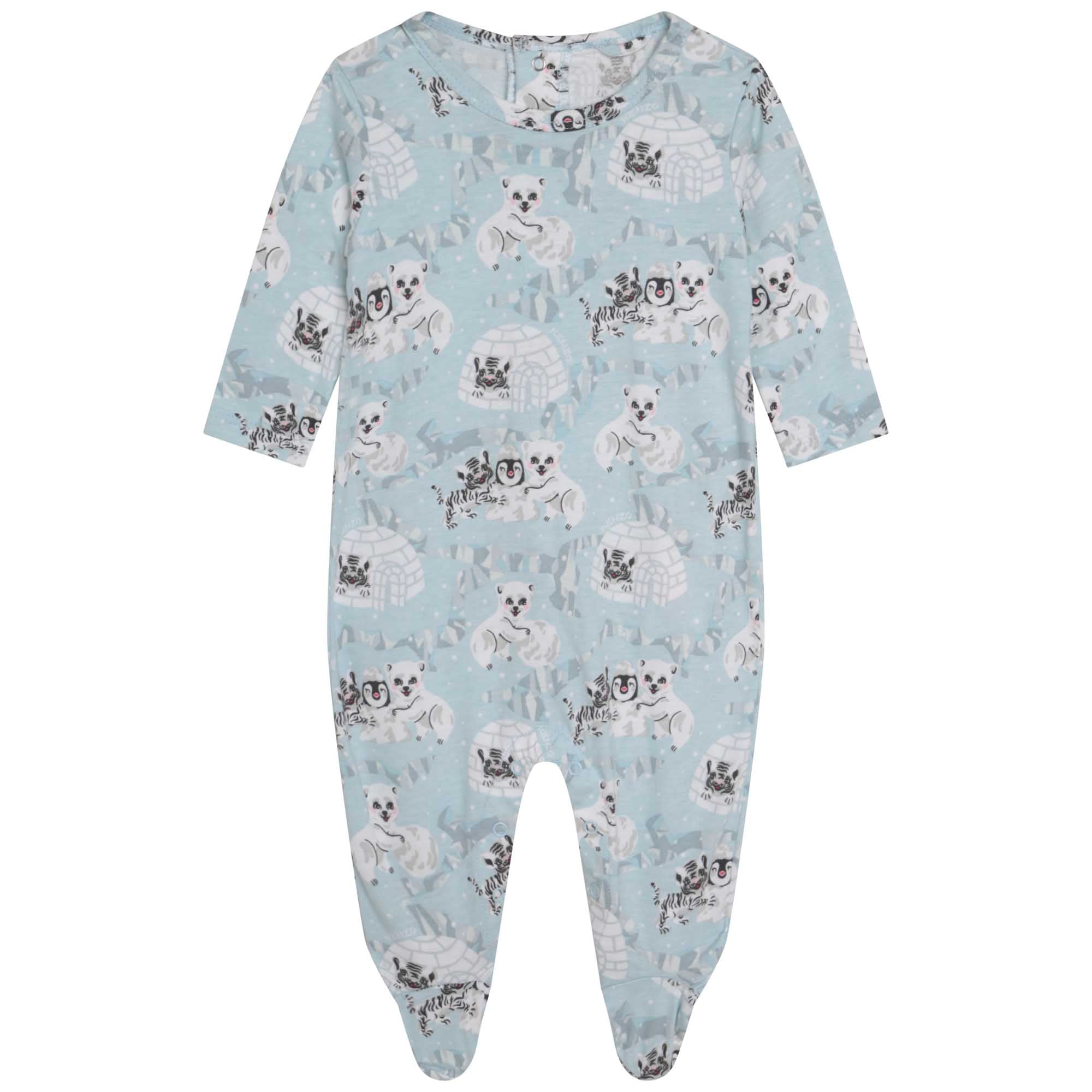 Baby Boys Blue Cotton Babysuit Set