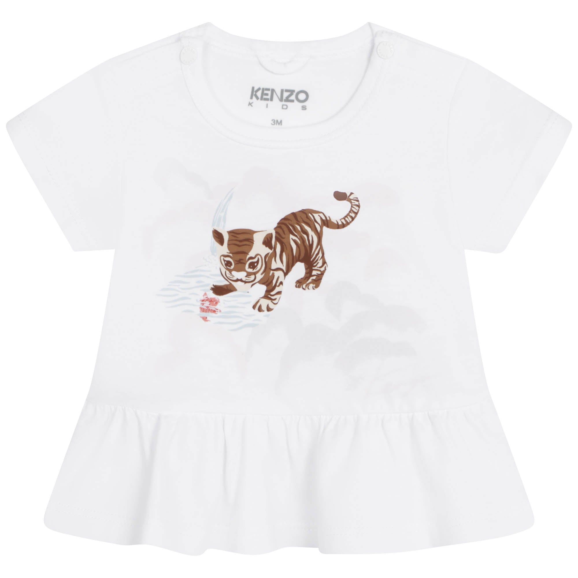 Baby Girls White Printed Cotton Set