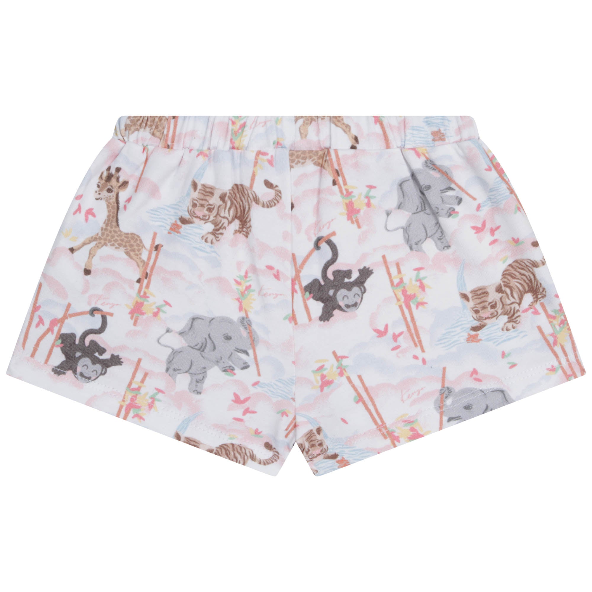 Baby Girls White Printed Cotton Set