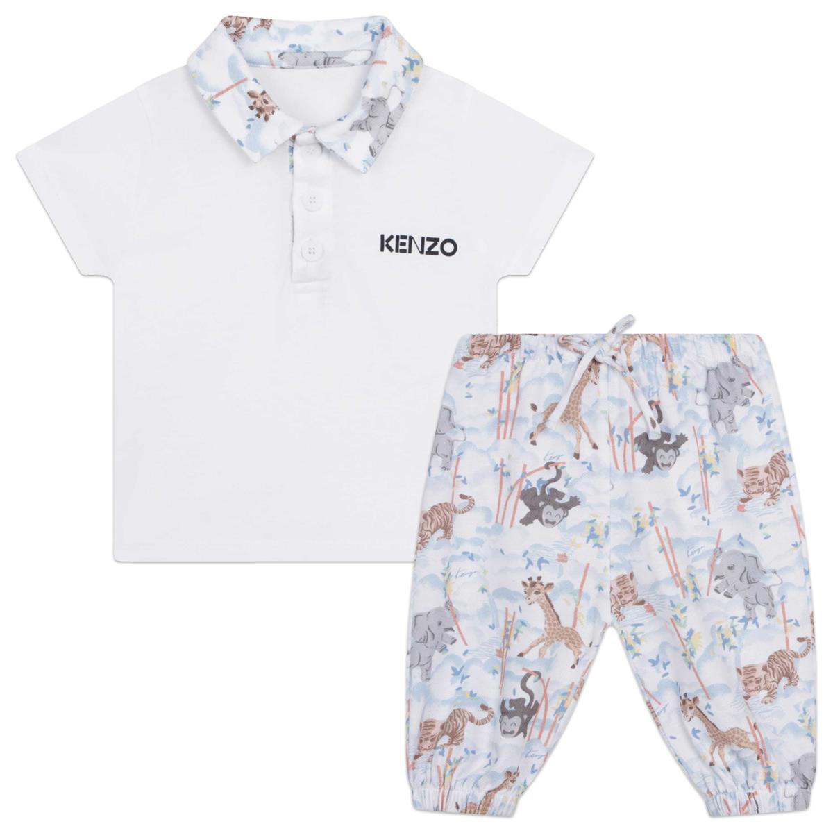 Baby Boys White Cotton Set