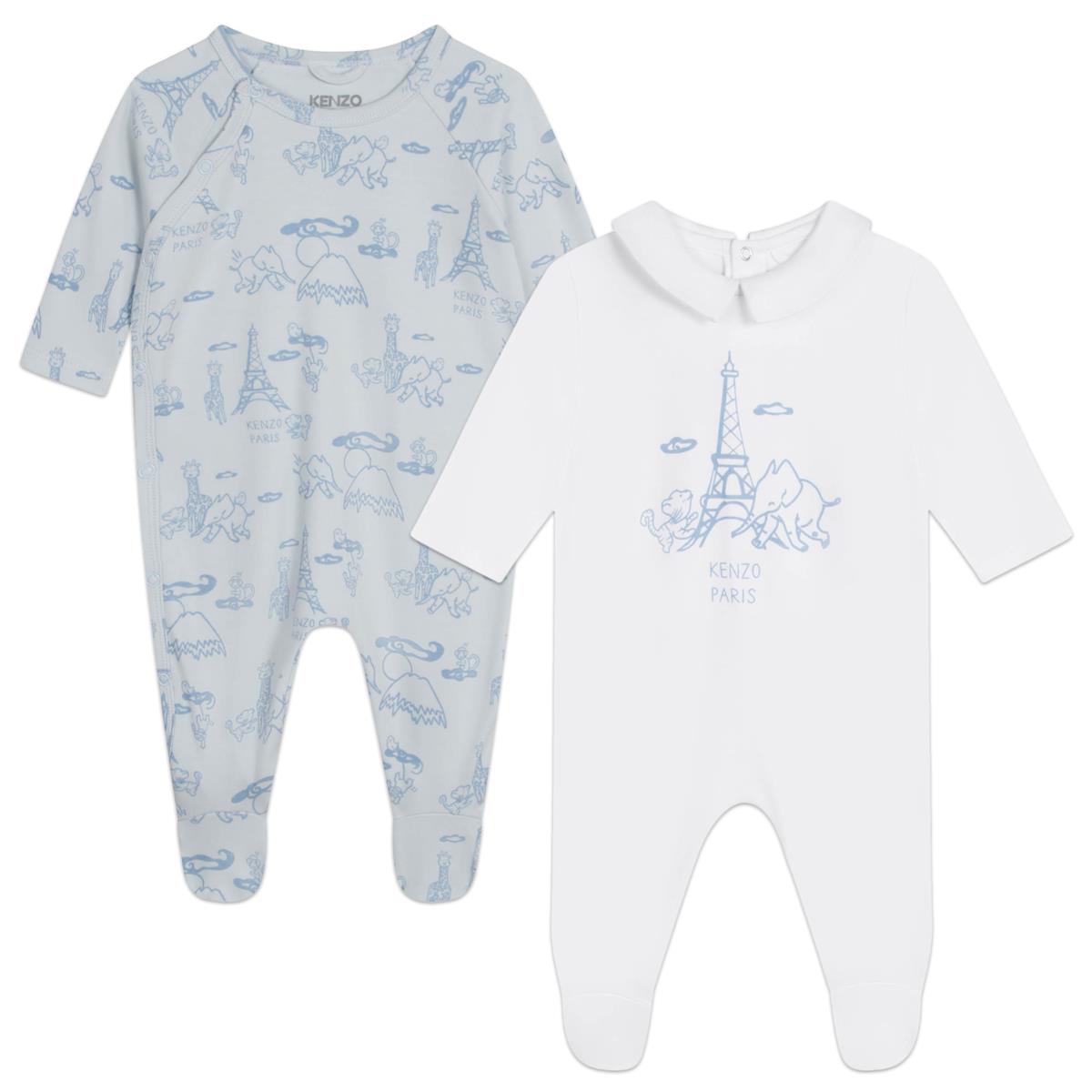 Baby Boys Blue Babysuit Set