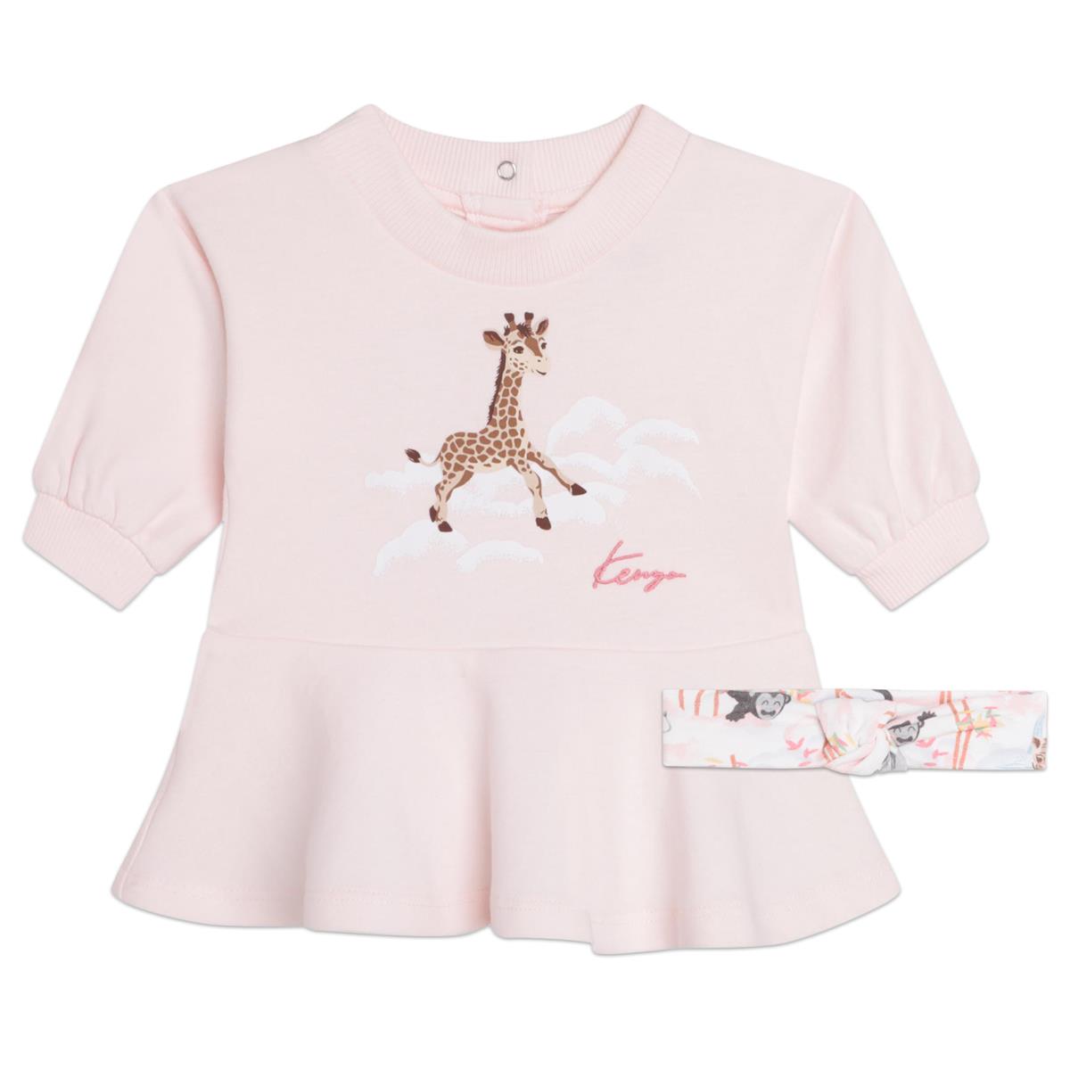 Baby Girls Pink Printed Dress