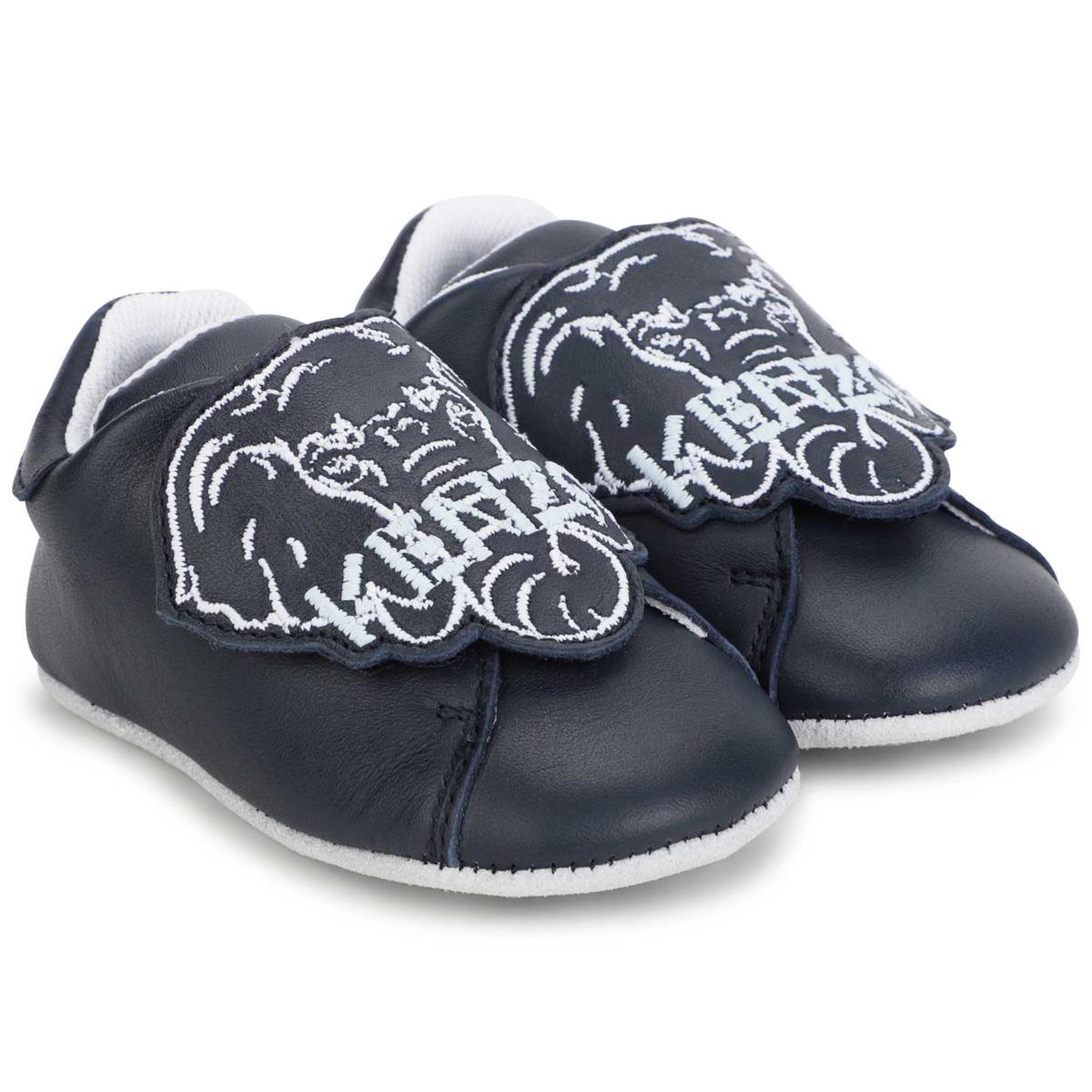 Baby Boys Black Logo Shoes